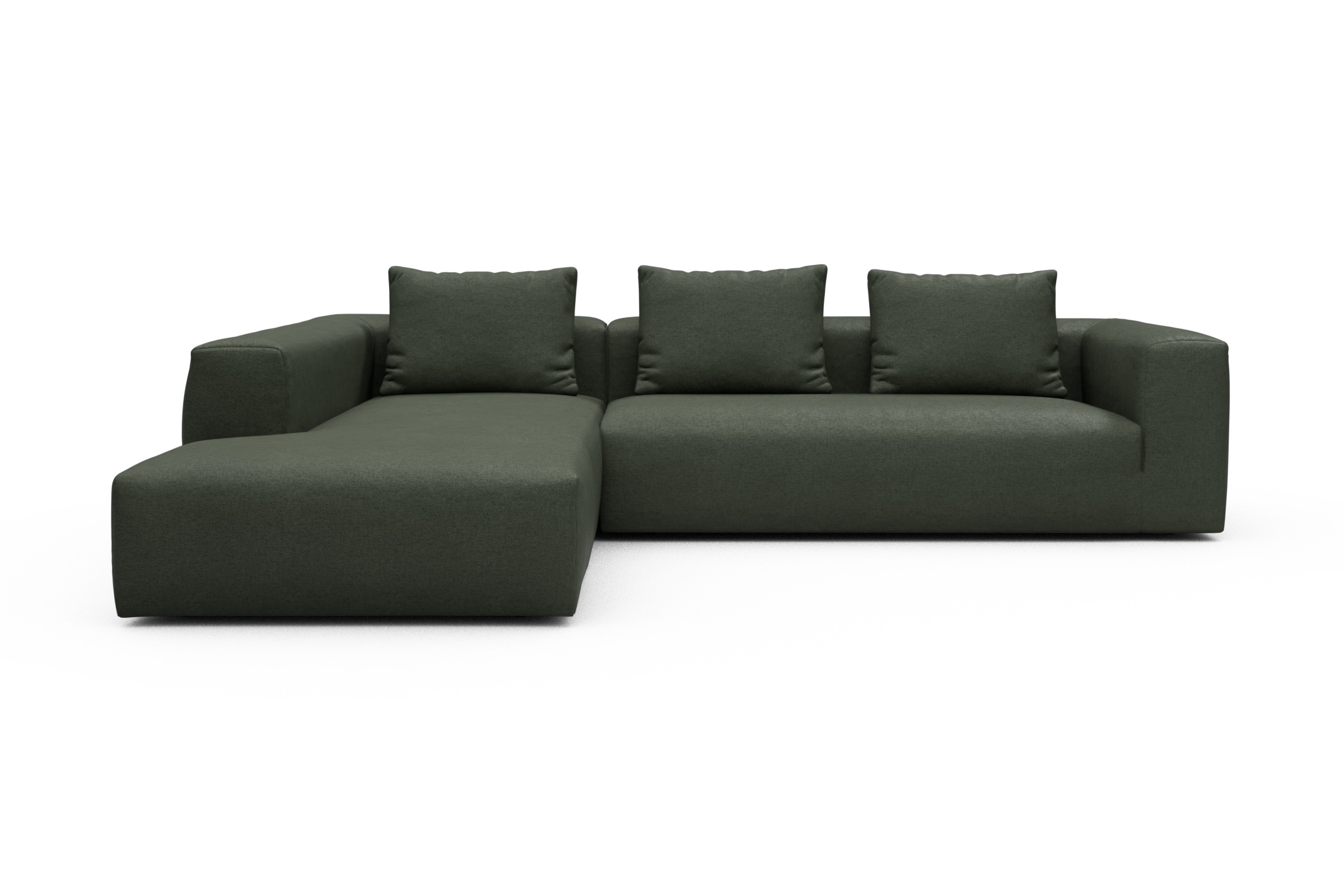 Skandi Home Ecksofa Fred Relax-Ecke links mit 2,5-Sitzer Denari-Forest-Green moebelfaktor
