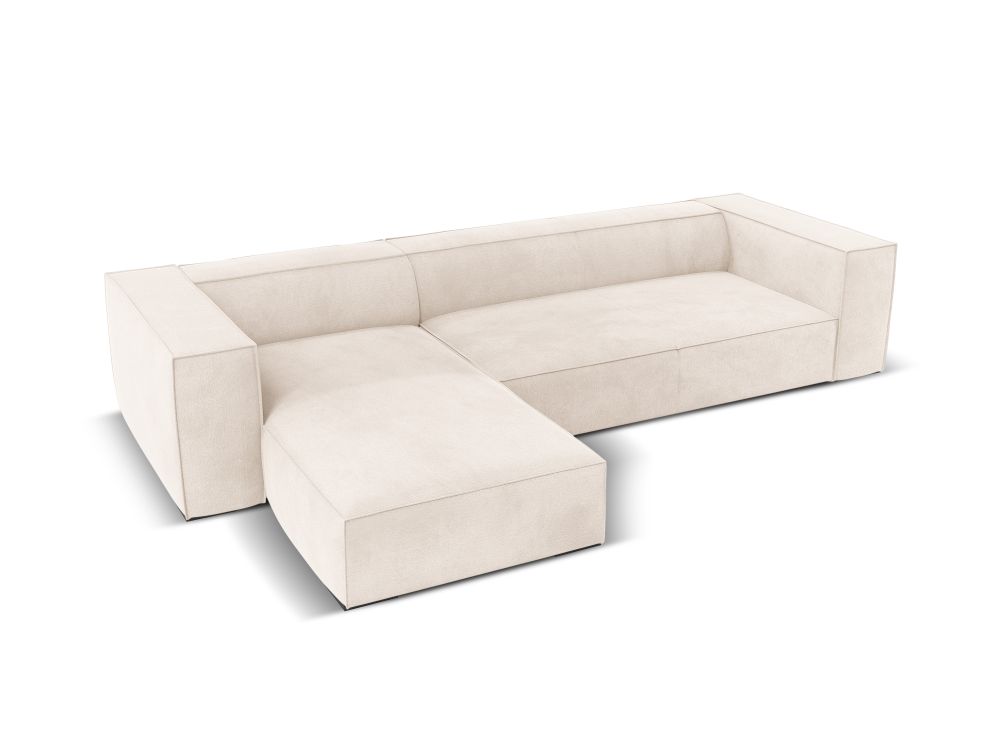 Cosmopolitan Design Ecksofa Turin 5-Sitzer Strukturierter Stoff Rosario Helles Beige Links