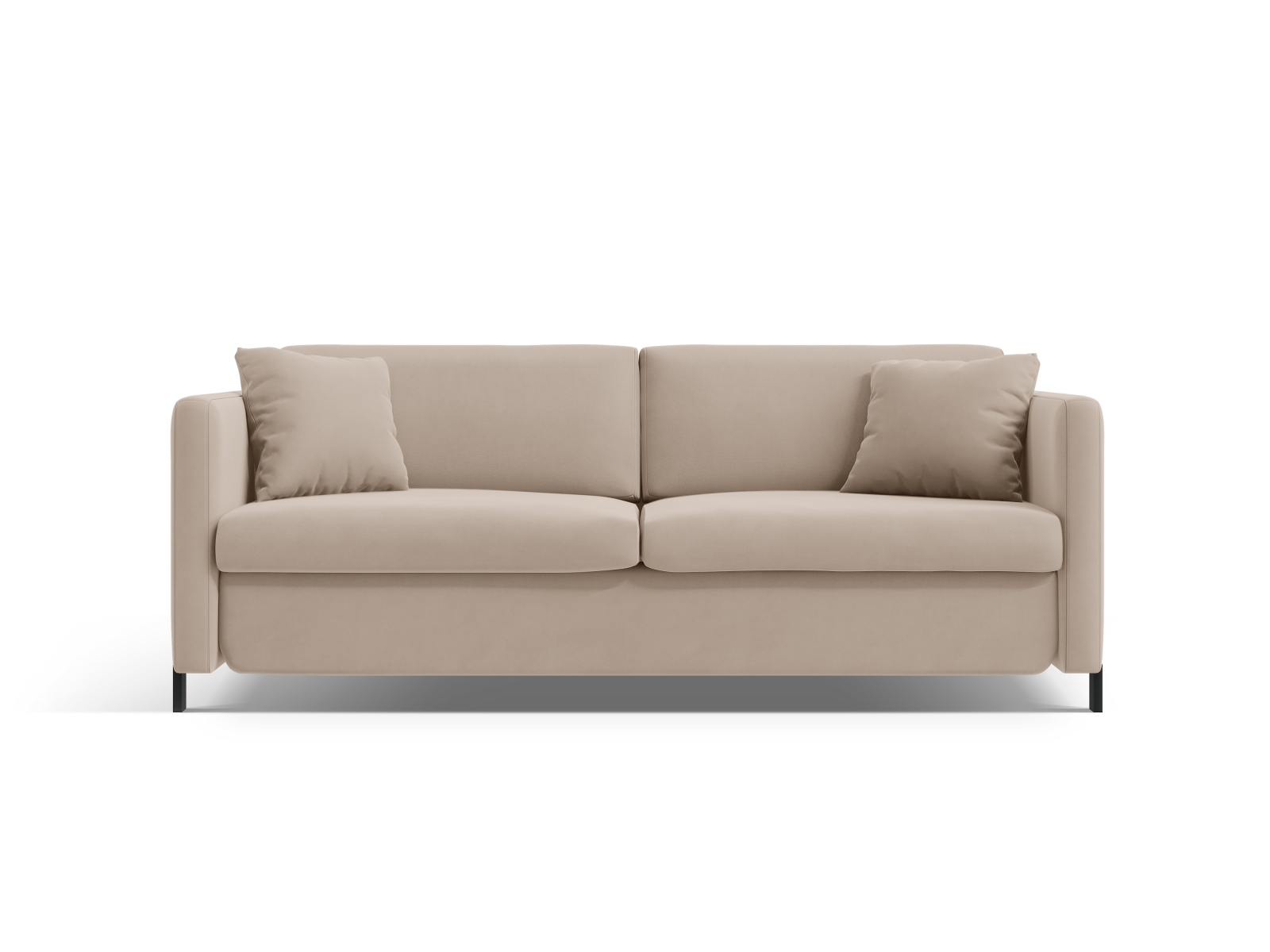 Micadoni Schlafsofa Gloria 2-Sitzer Samt Salvador Beige