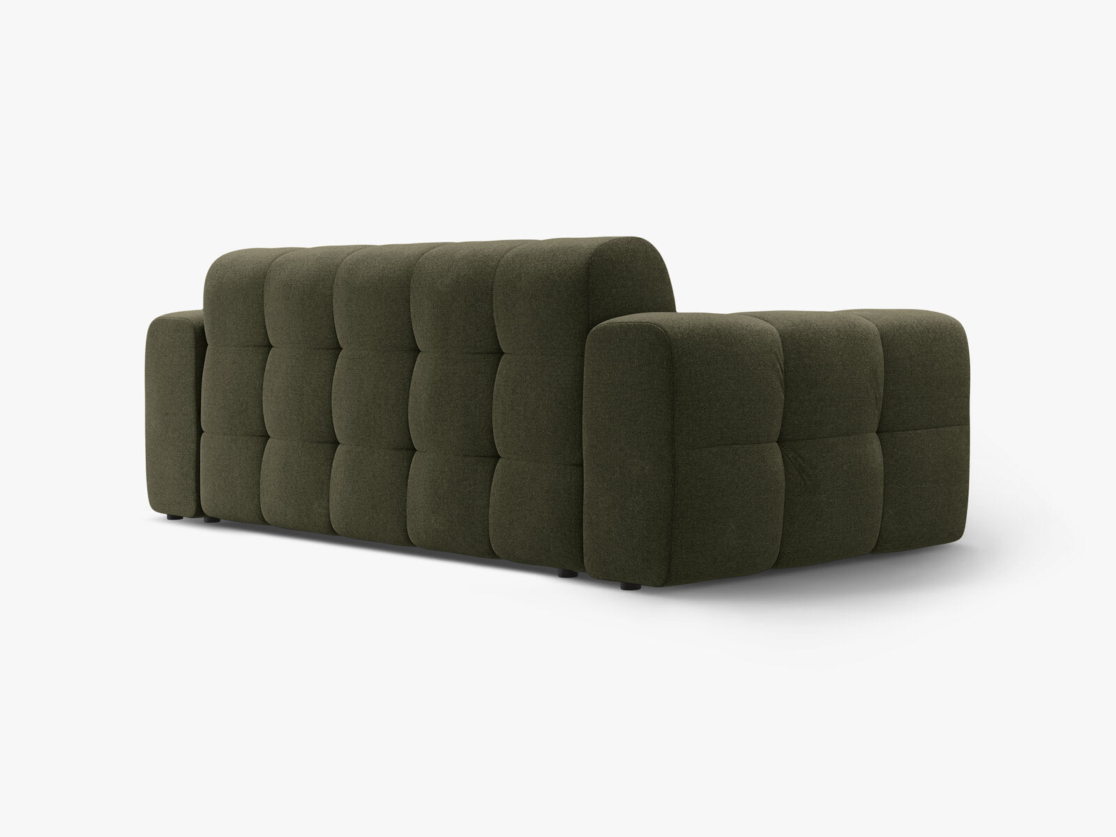 Micadoni Sofa Kendal 3-Sitzer Strukturierter Stoff Amazonas Grün
