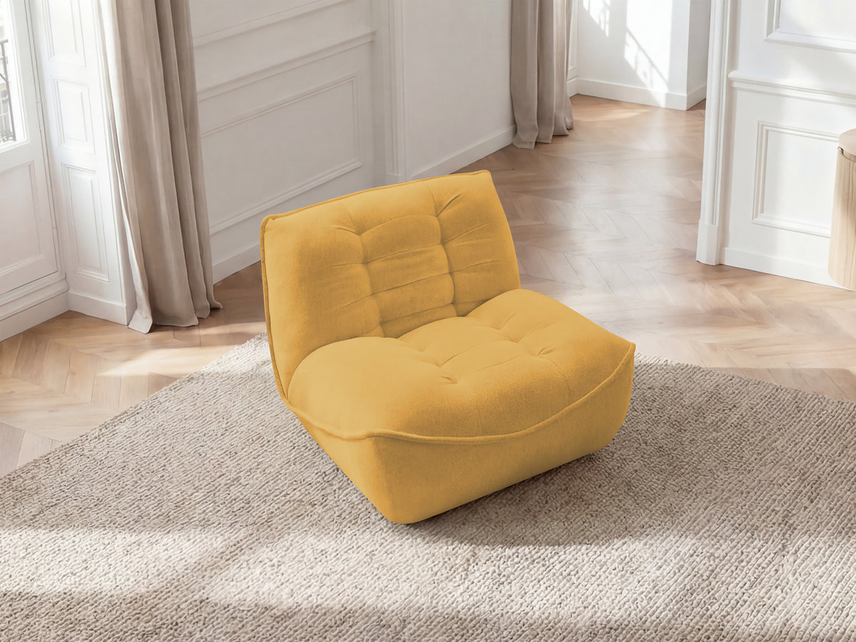 Bobochic Serena Sofamodul 1-Sitzer Melange-Stoff Gelb