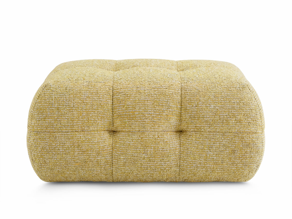 Bobochic Laura Pouf 98 × 62 cm Melange-Stoff Gelb