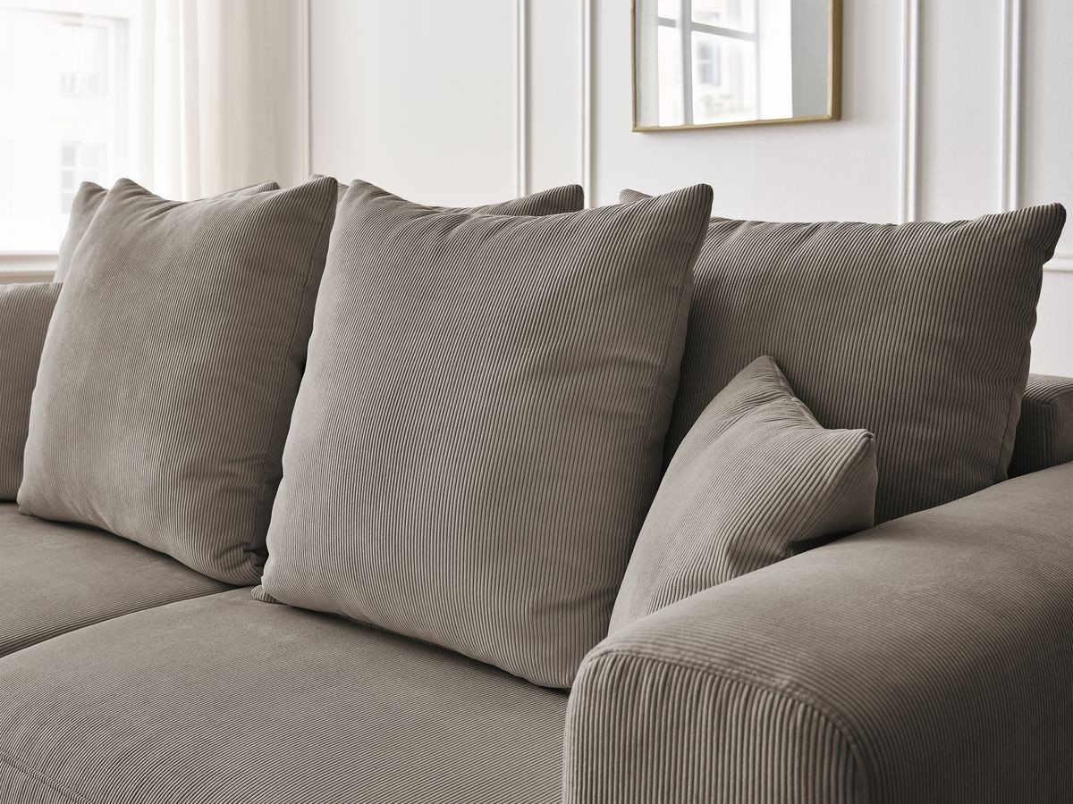 Bobochic Sidonie Sofa 3-Sitzer Cordsamt Taupe