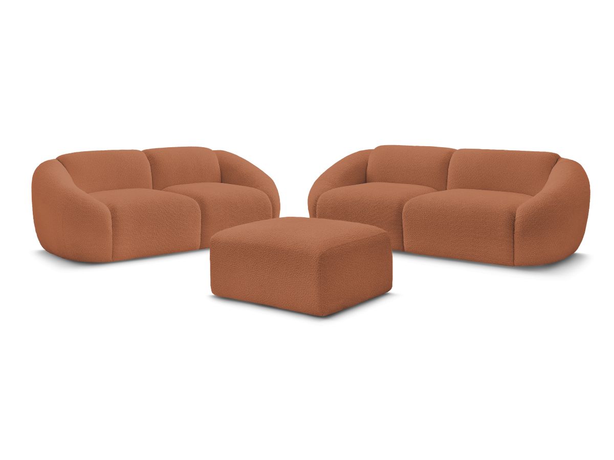 Bouclé-Stoff · Orange