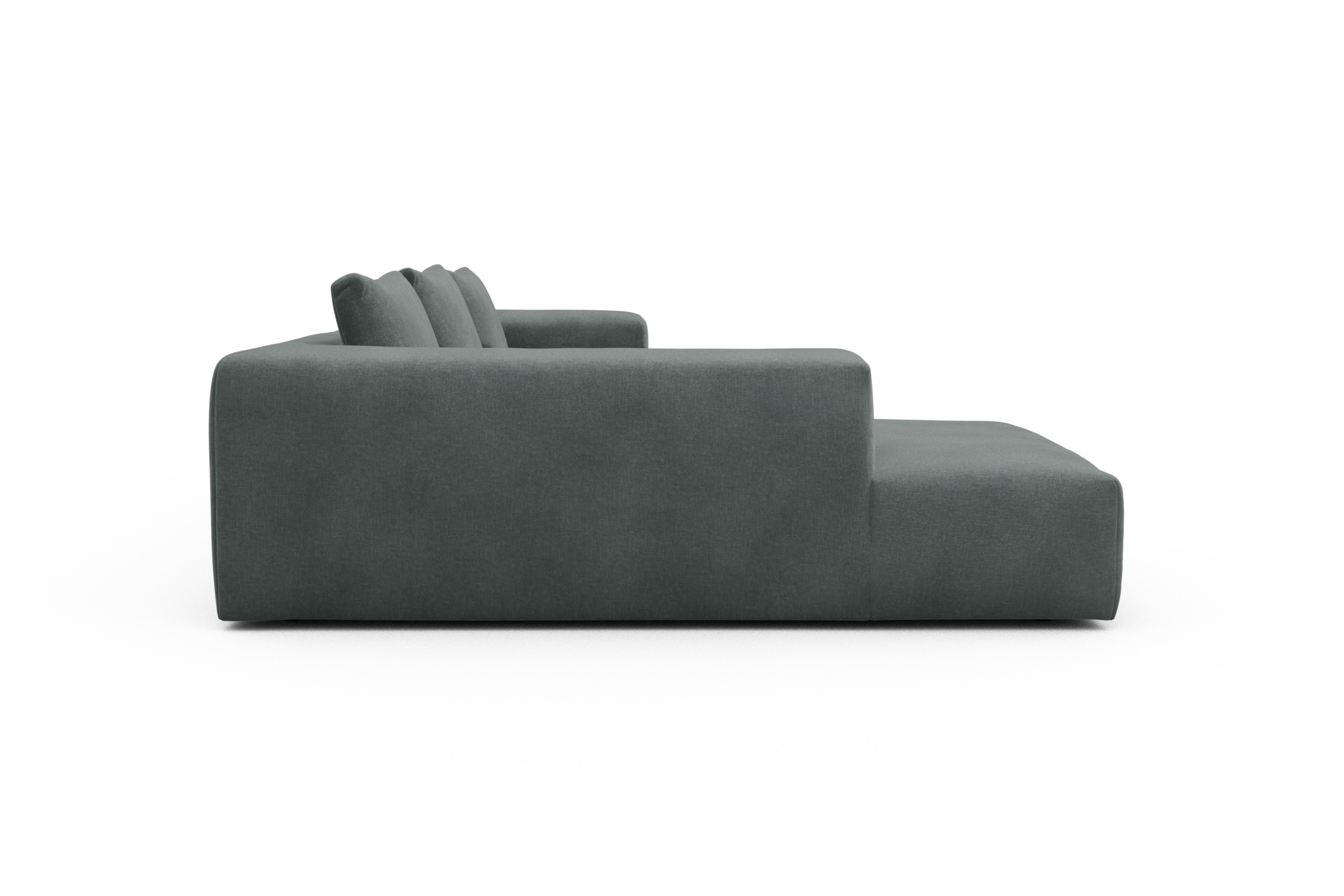Ecksofa Fred Relax-Ecke links mit 2,5-Sitzer Smooth-Silver-Grey