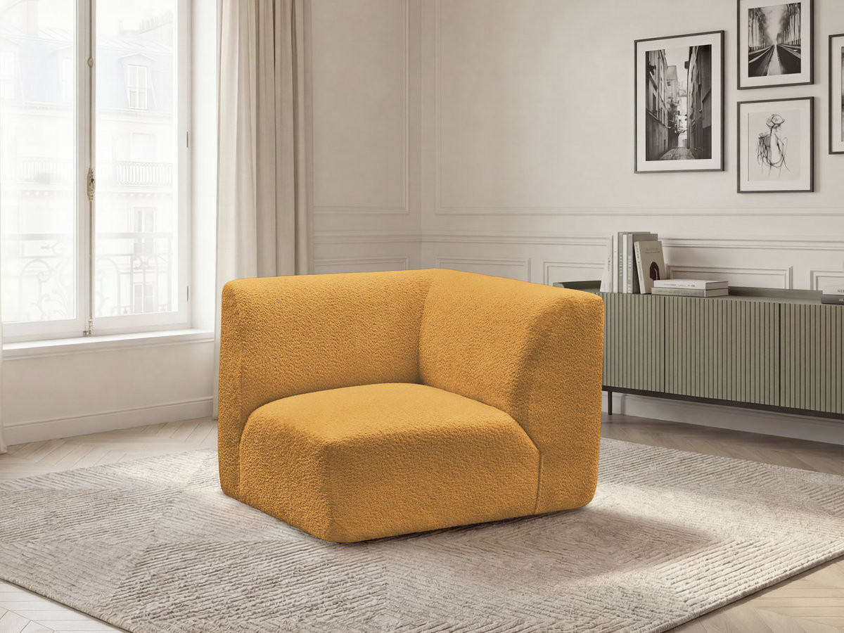 Bobochic Anda Sofa 1-Sitzer Chenille Gelb