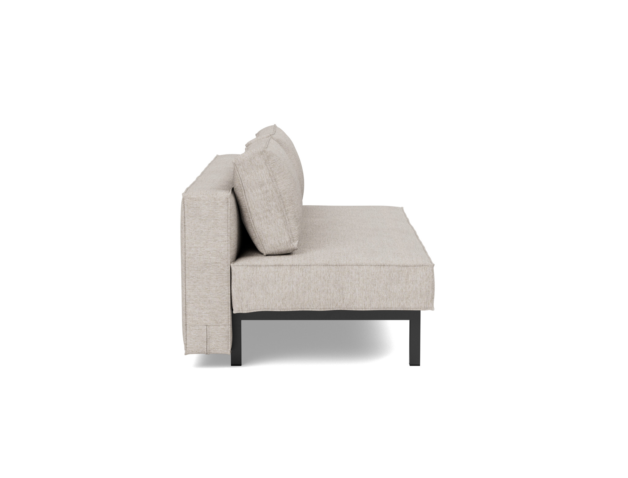 Schlafsofa Sly Chenille Yuveno 471-Sand Beine Schwarzes Metall