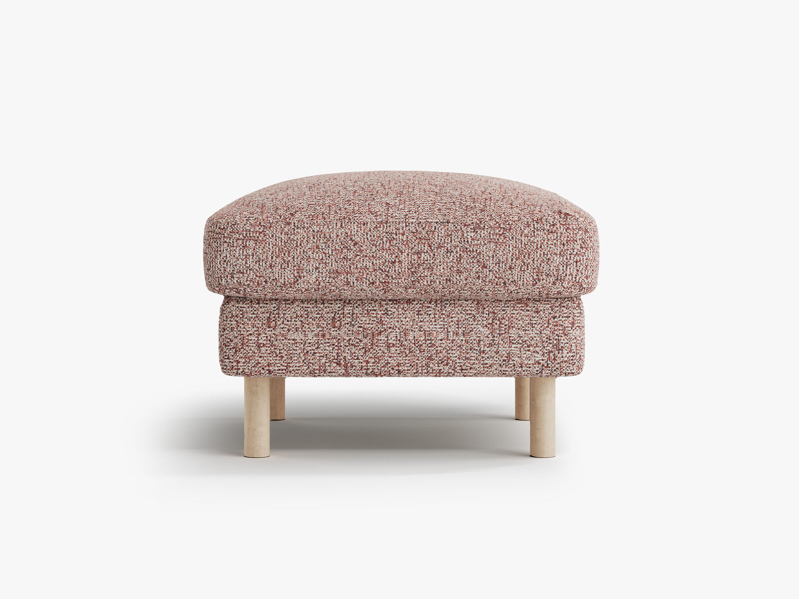 Micadoni Hocker Eden 1-Sitzer Strukturierter Stoff Rosa Melange