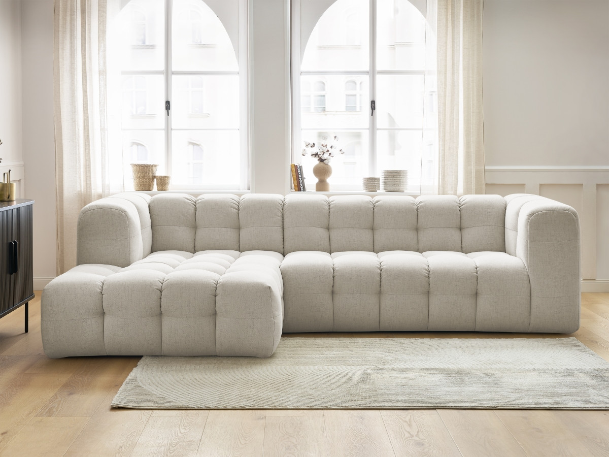 Bobochic Cloud Ecksofa 288 × 184 cm Stoff Beige Ecke links