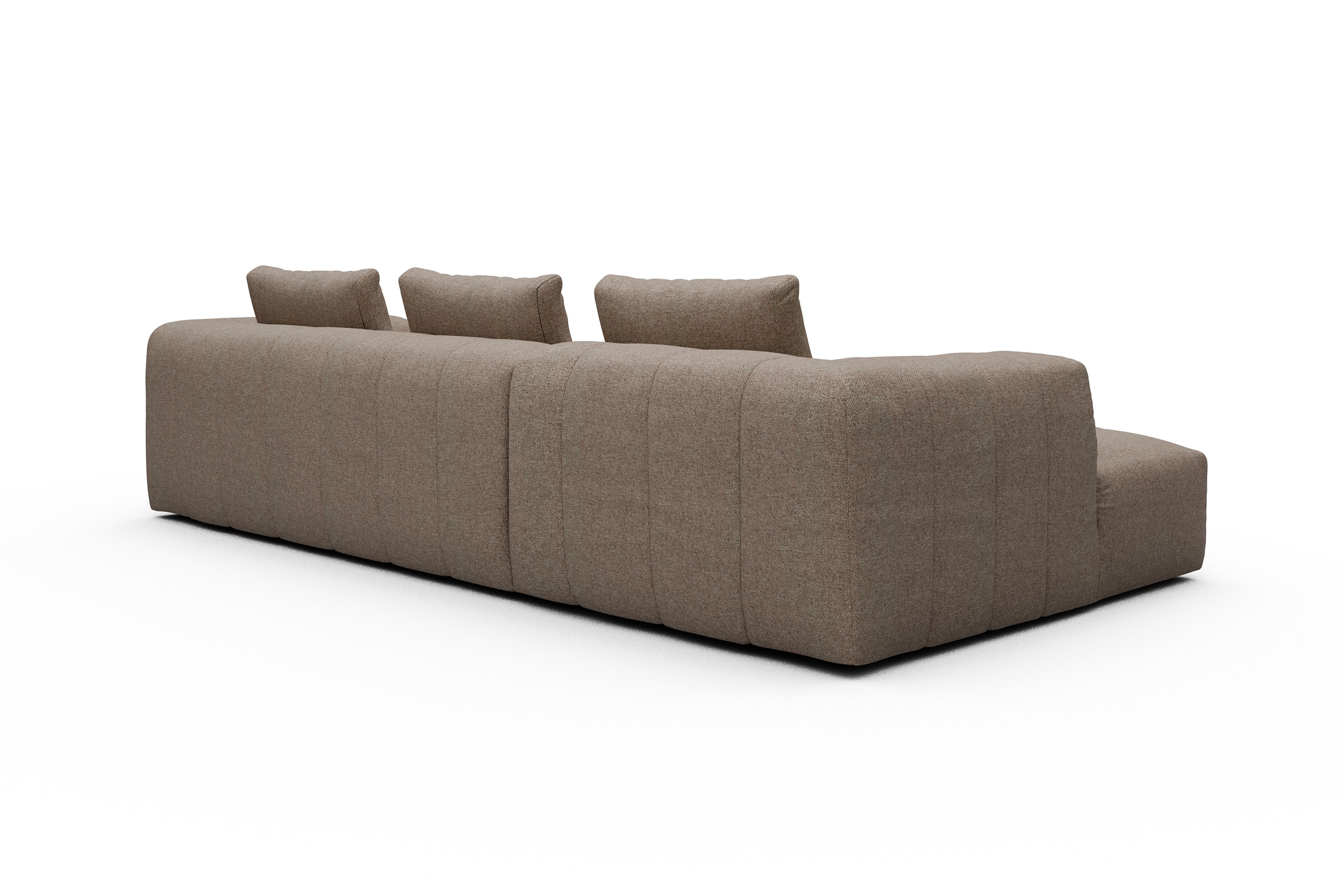 Ecksofa Hugo 2,5-Sitzer Armlehne rechts mit Chaiselongue Sama-Antelope