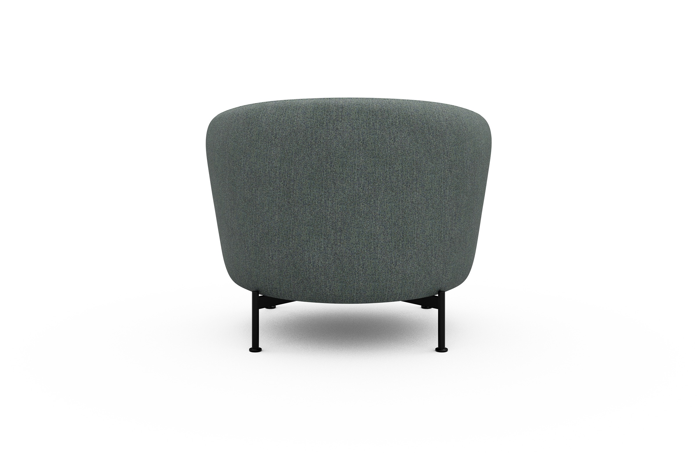 Sessel Ronda X-Metallgestell Schwarz Carreno-Ice-Blue