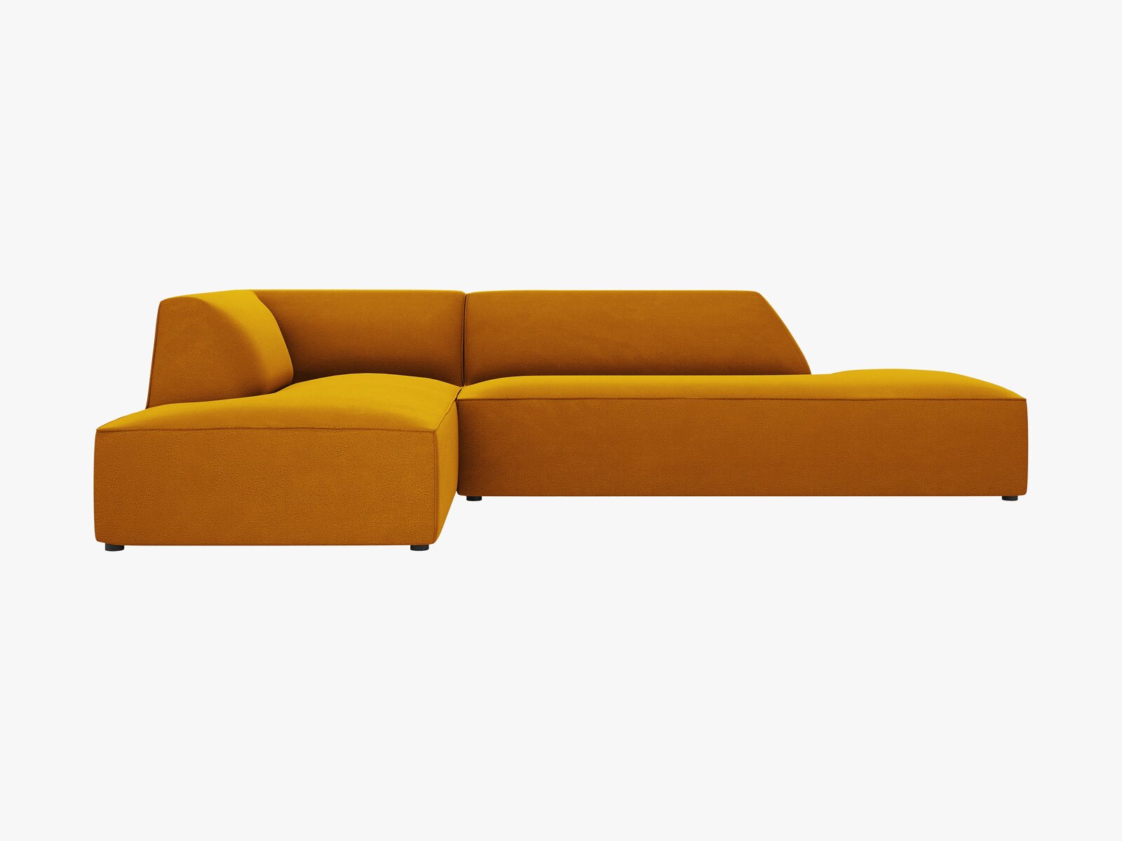 Micadoni Ecksofa Ruby 4-Sitzer Links Samt Salvador Gelb