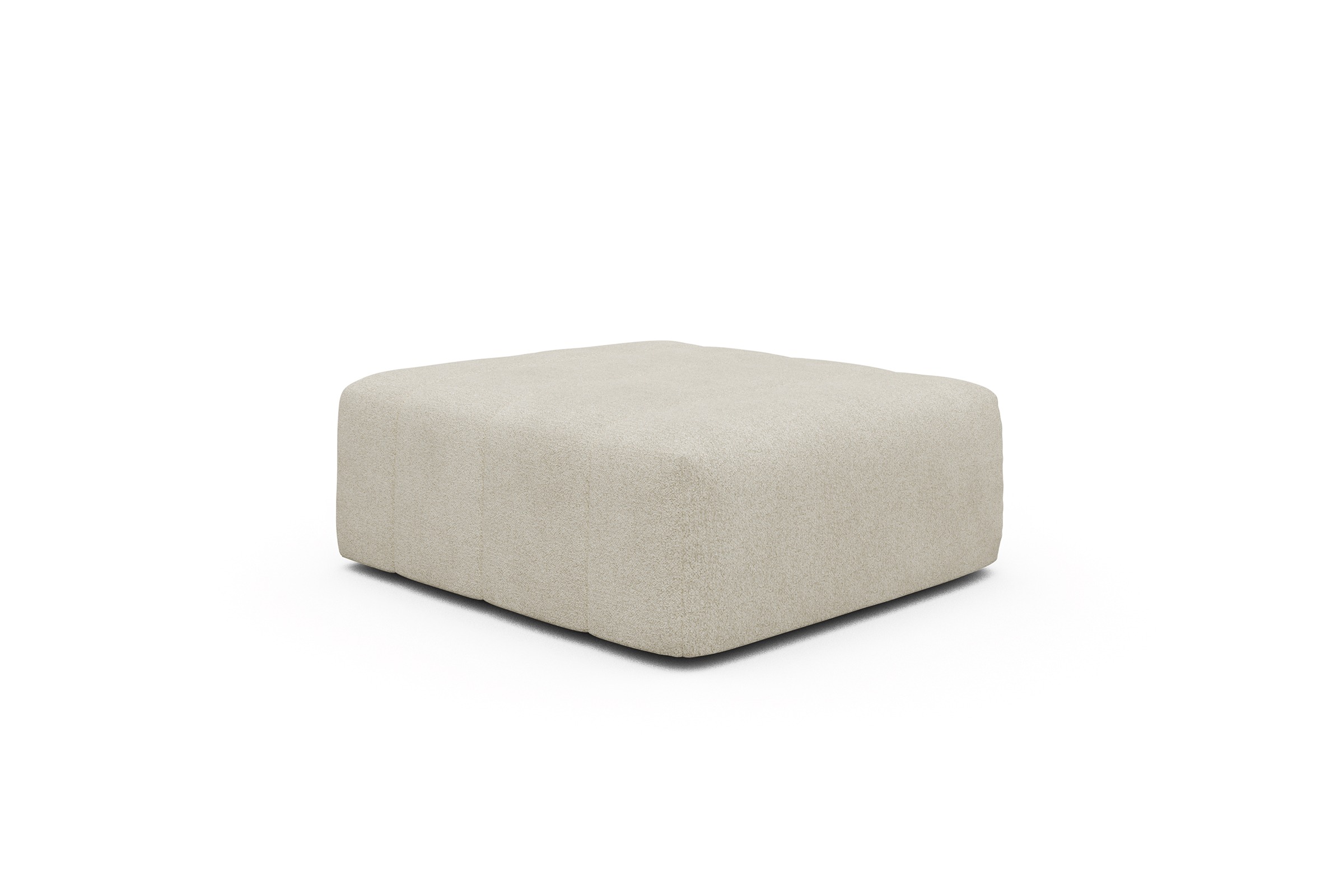 Sitzhocker Hugo Ottomane Boucle-Off-White