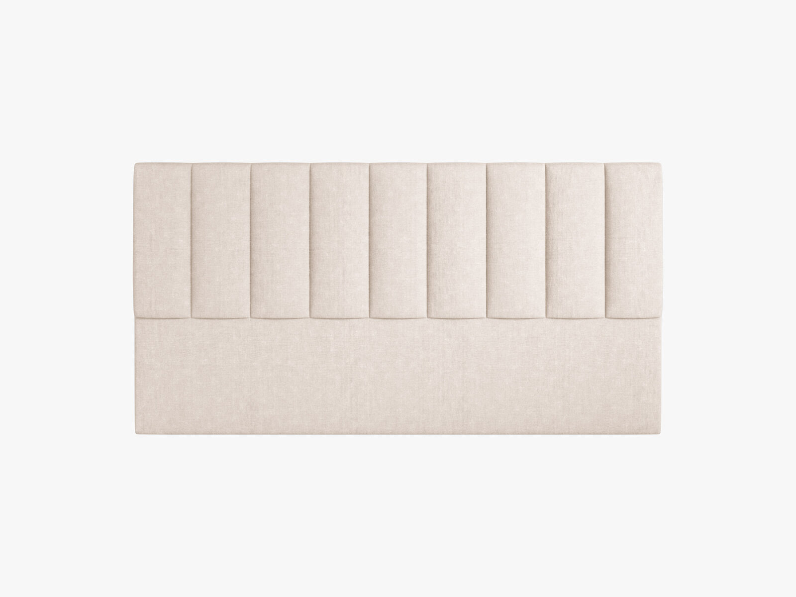 Micadoni Marl Samtiger Kopfteil 140 cm (H 95 cm) Strukturierter Stoff Liberty Beige 180x95