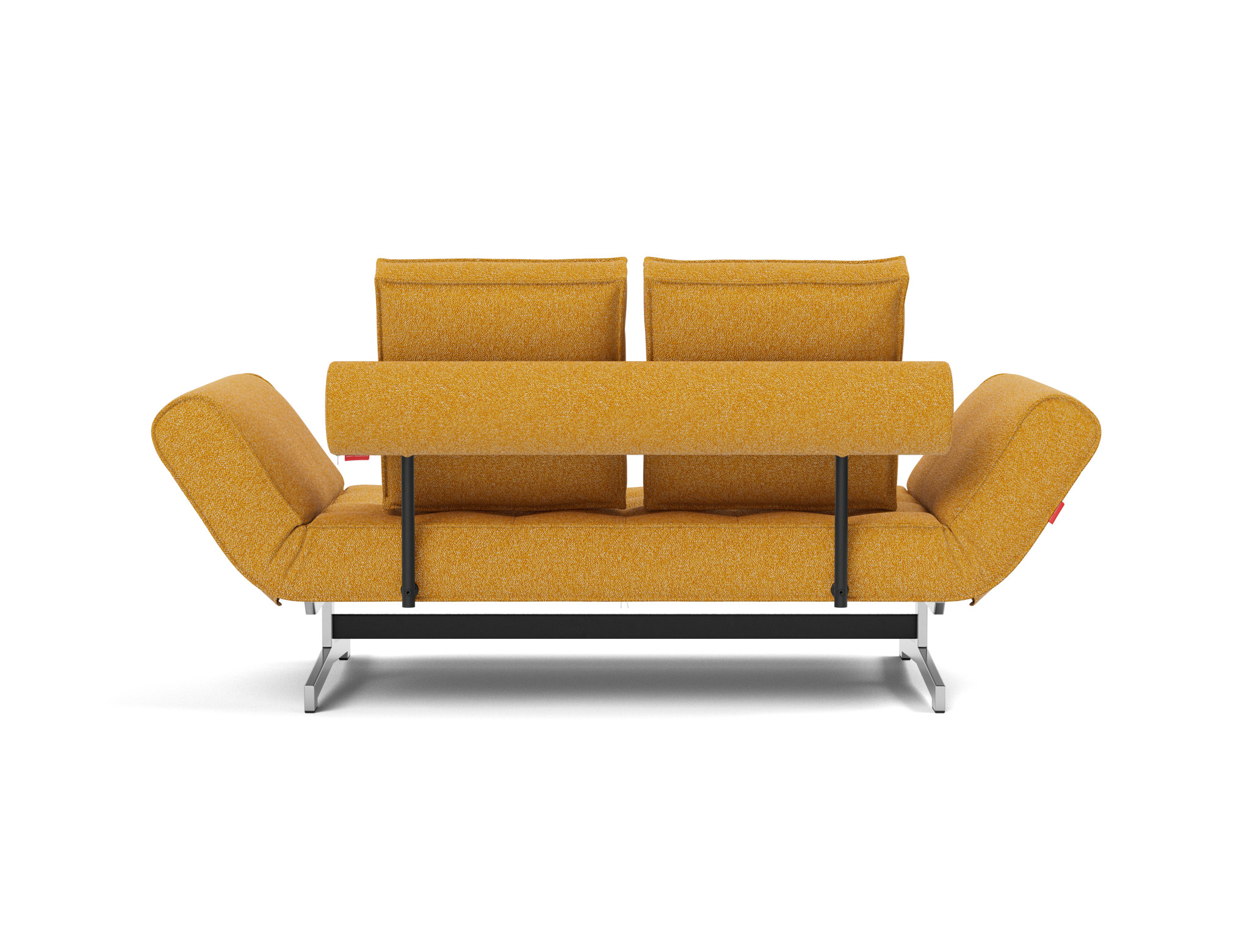 Tagesbett Ghia Boucle Skandi 536-Ochre Beine Chrom
