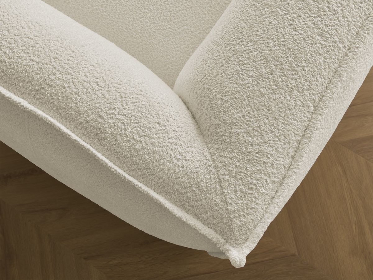 Bobochic Giorgia Sofa 3-Sitzer Bouclé-Stoff Beige