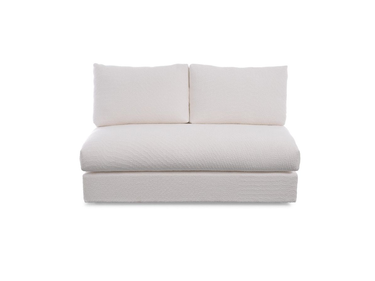 Bobochic Paris Sofamodul 2-Sitzer Bouclé-Stoff Weiß