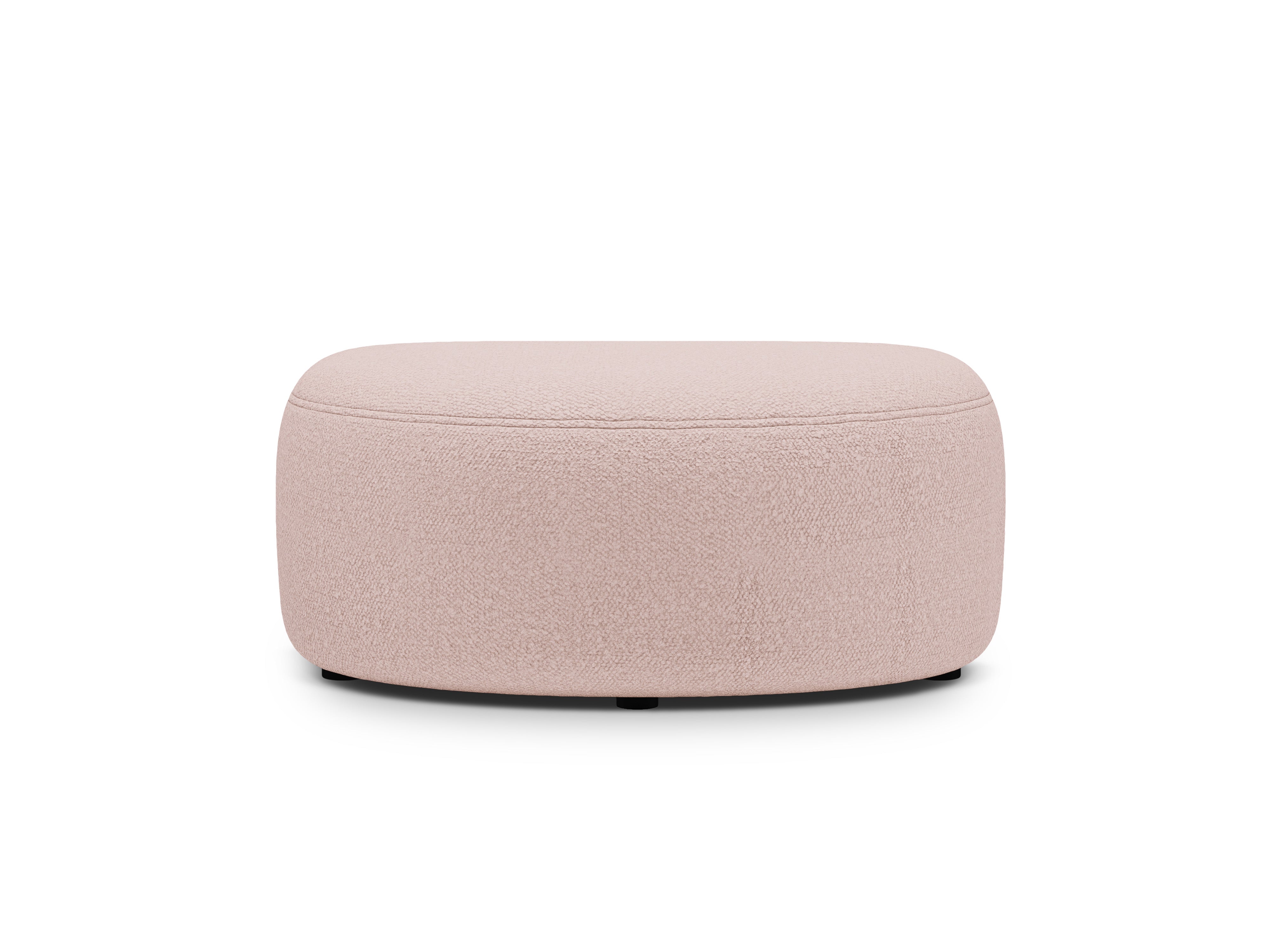 Micadoni Hocker Kate halbrund Boucle Baloo Puderrosa