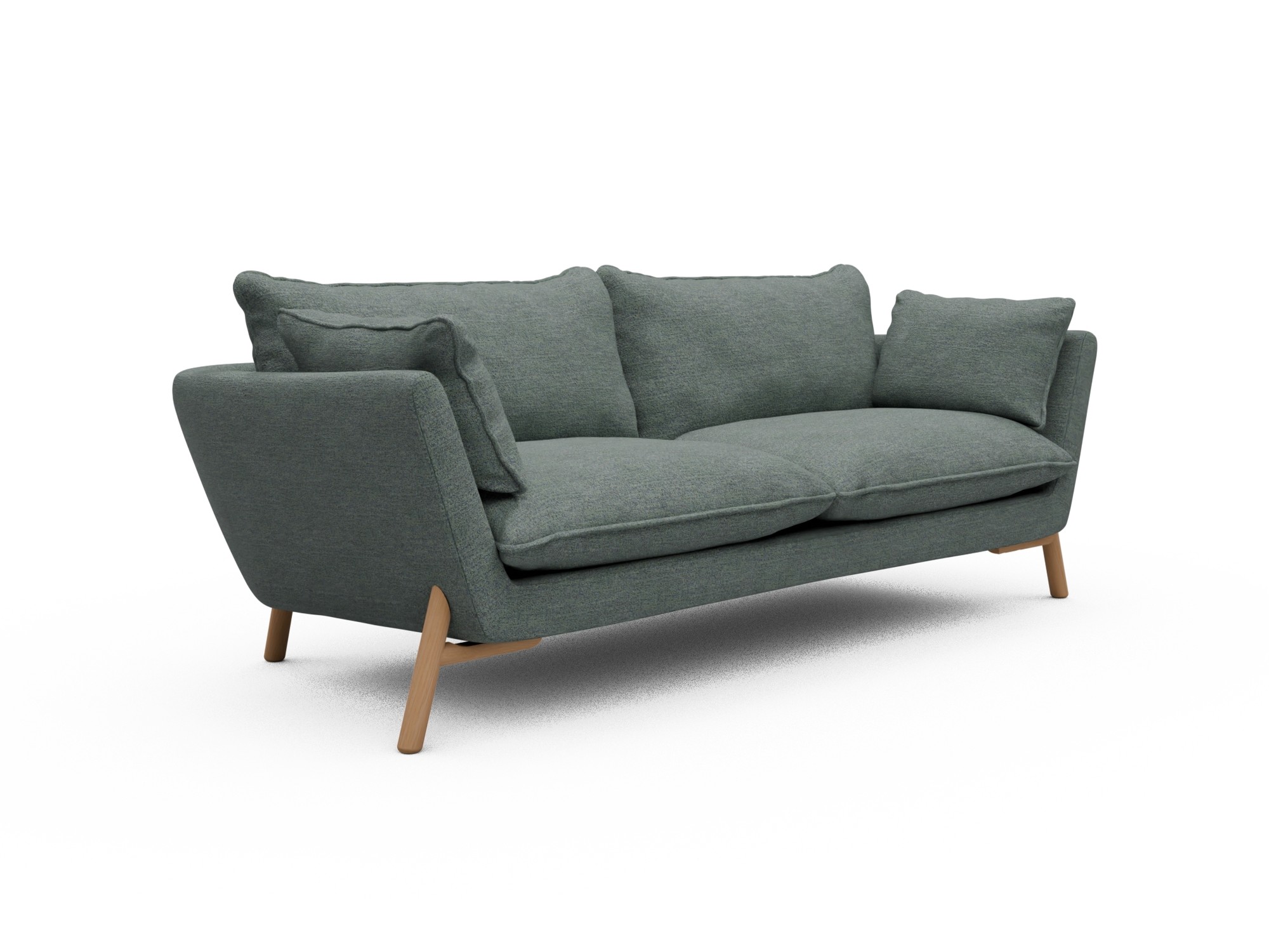 Skandi Home Sofa Emil Soft 3-Sitzer Beinfarbe Eiche Natur Carreno-Ice-Blue moebelfaktor
