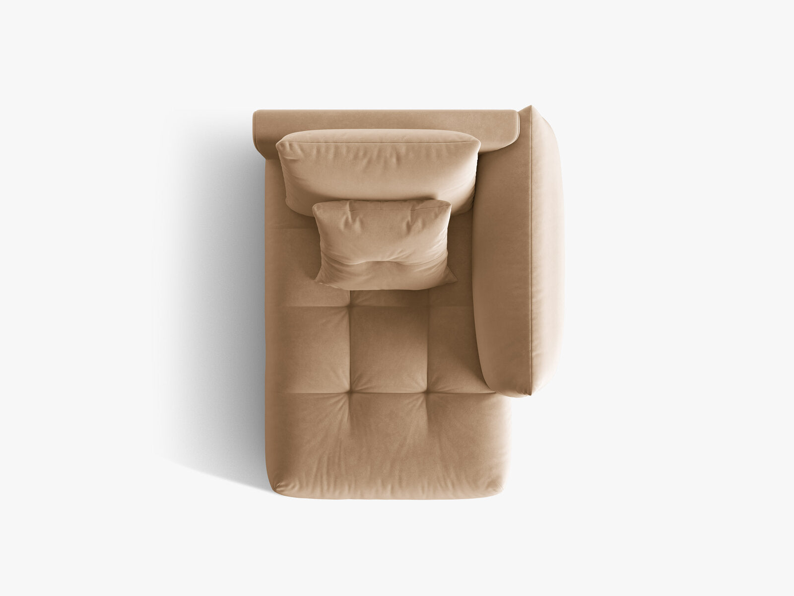 Micadoni Bloom Chaiselongue Rechts Samt Casino Mandelbeige