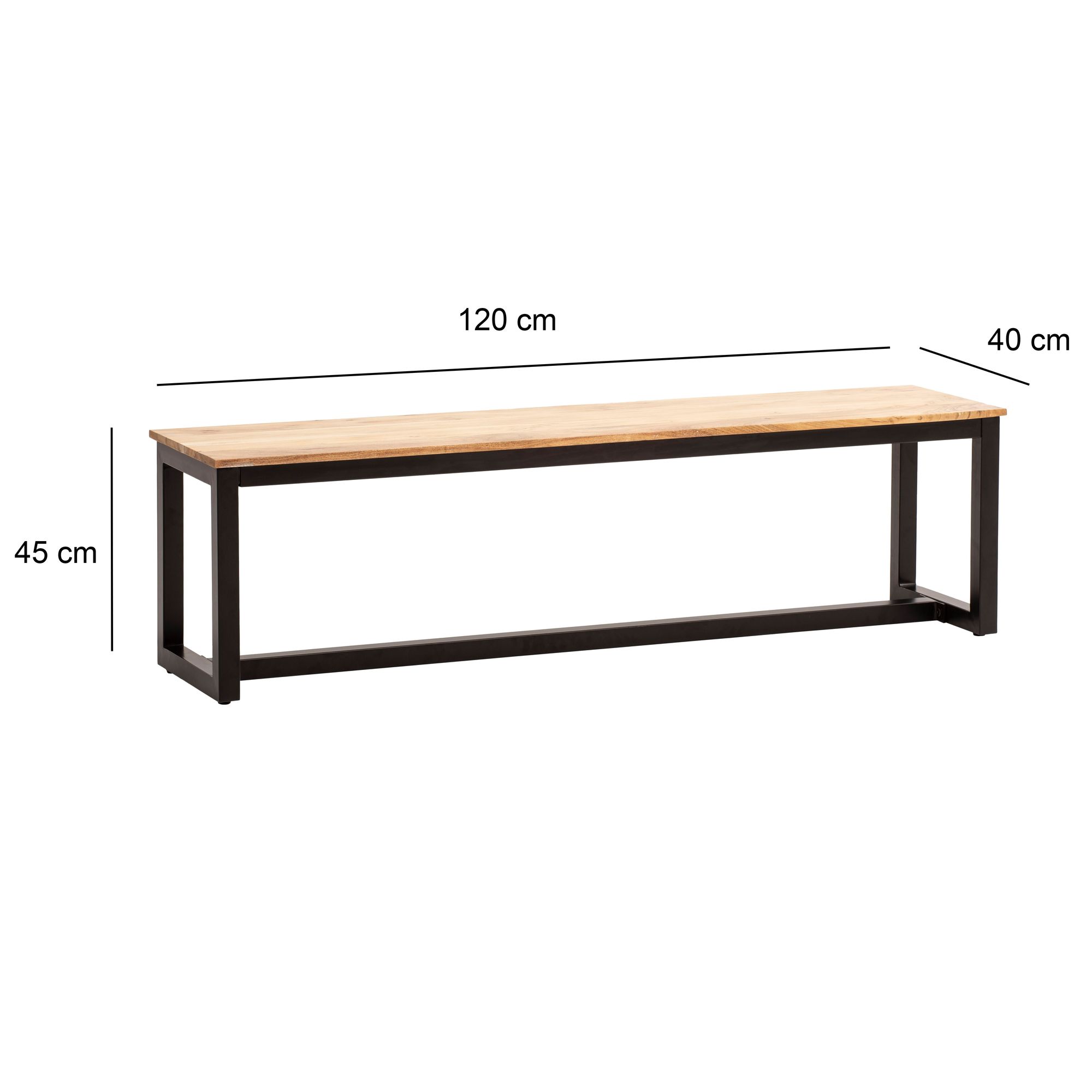 Essbank Haukeli Akazie Massivholz 120 × 40 × 45 cm