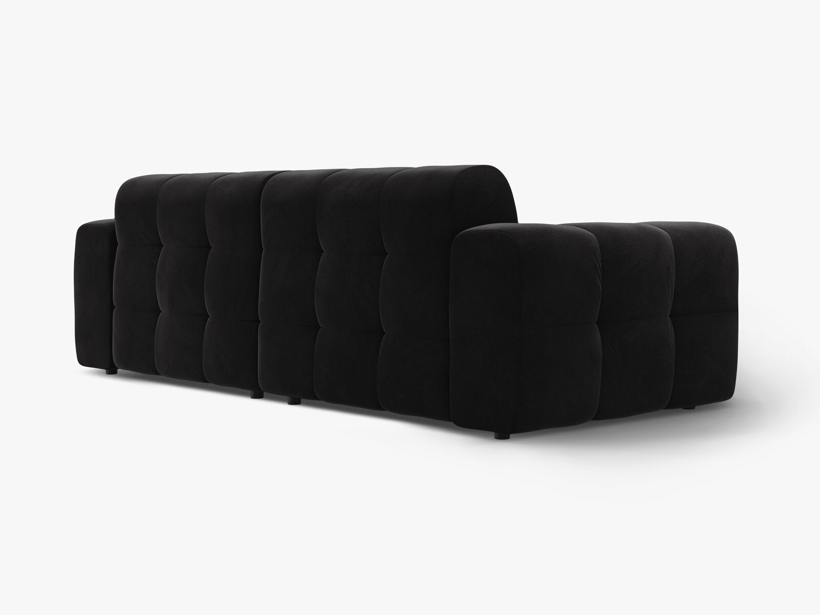 Micadoni Sofa Kendal 4-Sitzer Samt Magic Velvet Schwarz