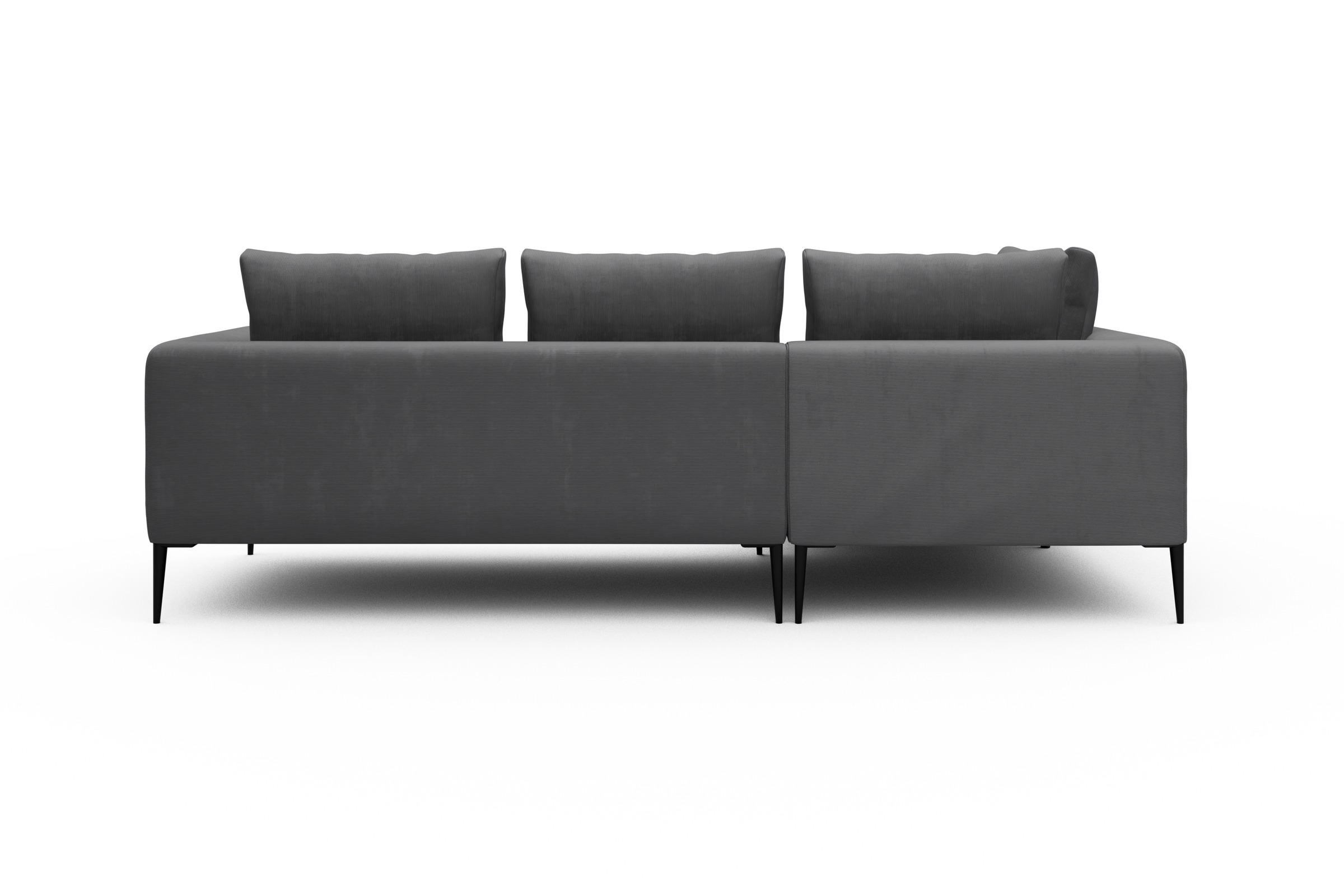 Ecksofa Paul Relax-Ecke links mit 2-Sitzer Cordufine-Grey