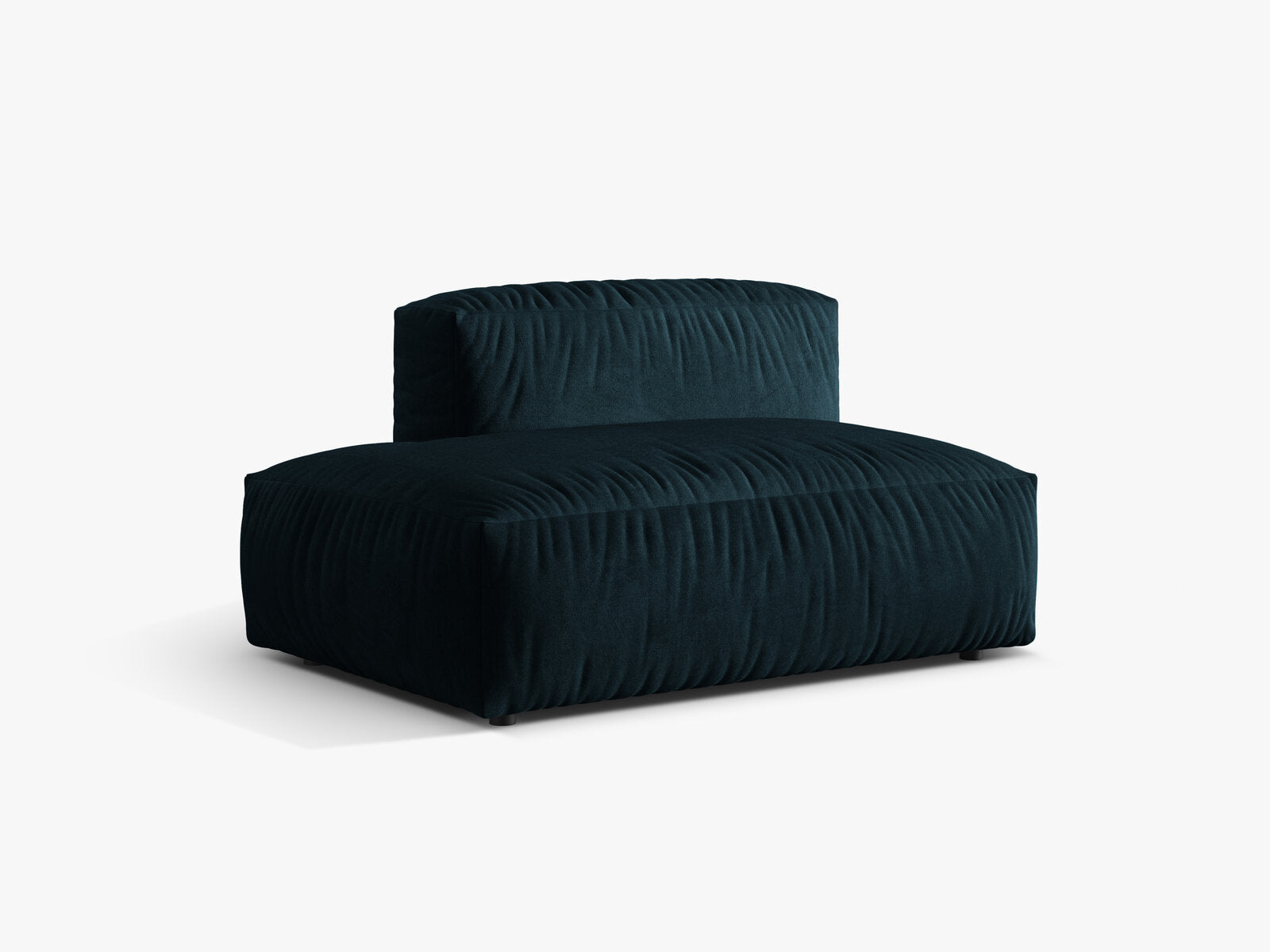 Micadoni Ecksofa-Modul Martina 1-Sitzer Samt Vogue Tiefes Petrol Links