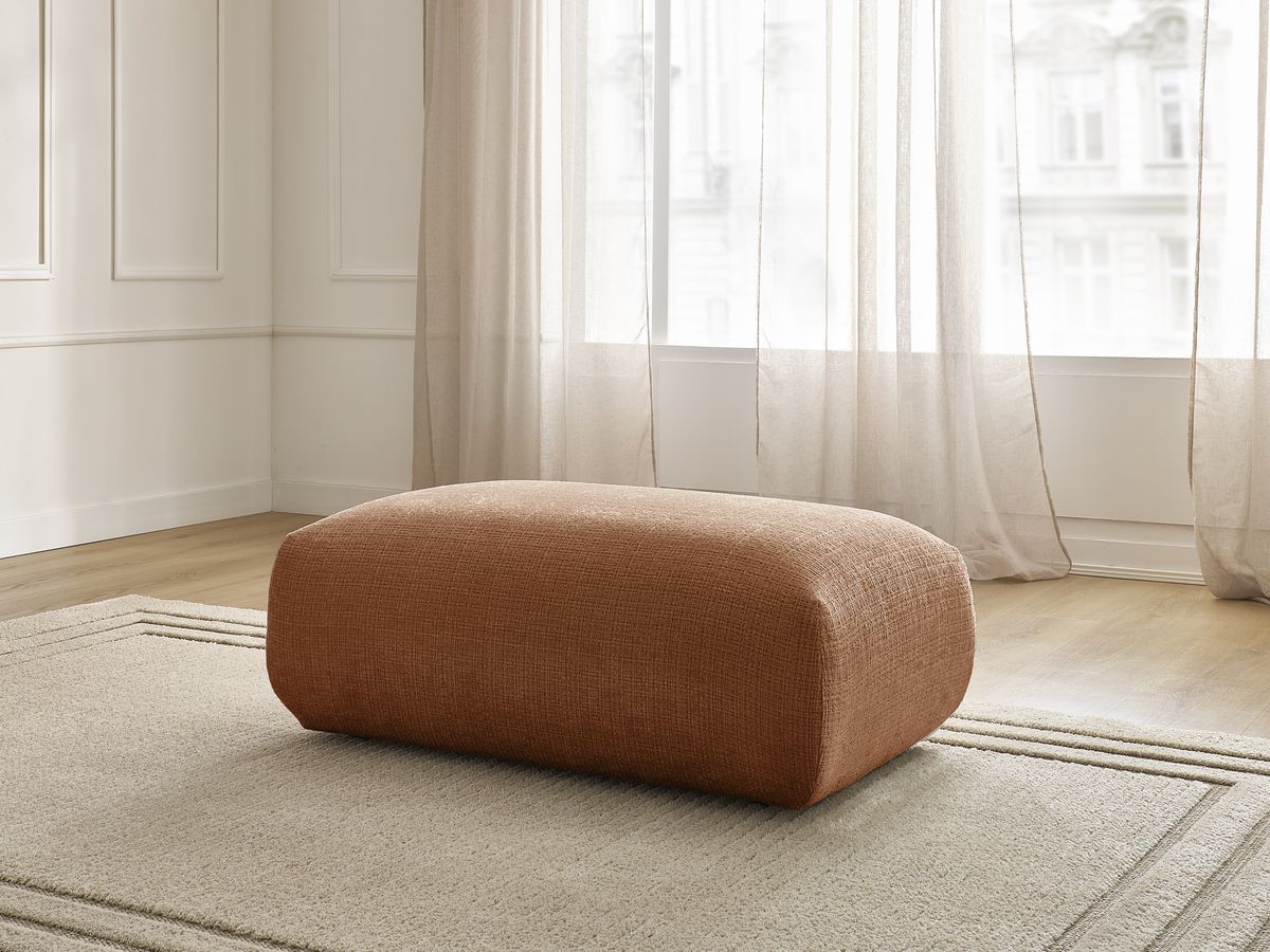 Bobochic Sirius Sofa 1-Sitzer Strukturstoff Orange