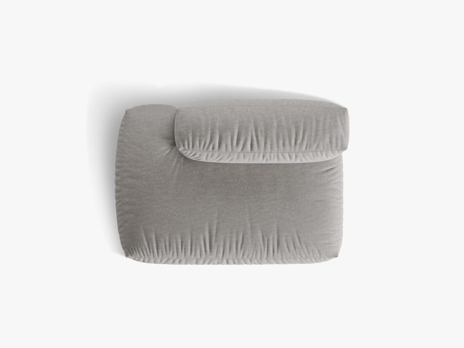 Micadoni Ecksofa-Modul Martina 1-Sitzer Links Strukturierter Stoff Hellgrau