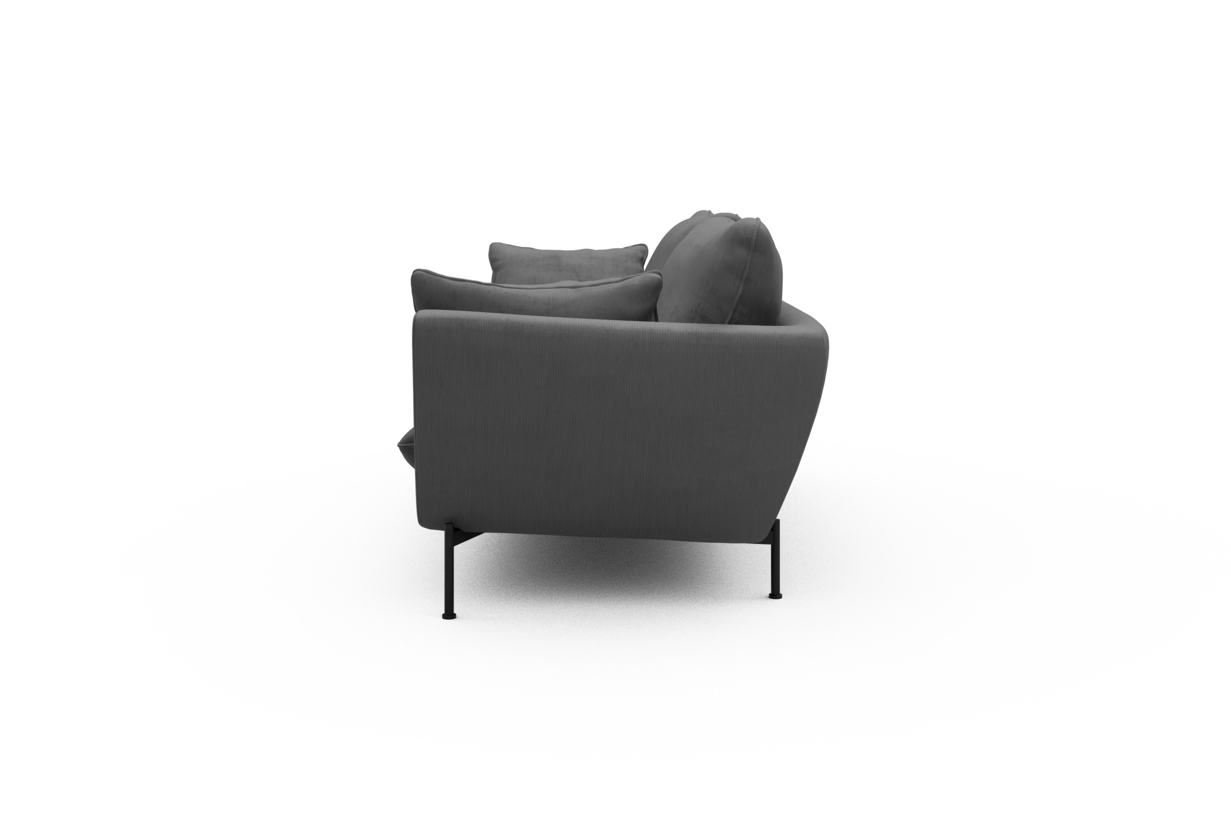 Sofa Anton 3-Sitzer Cordufine-Grey