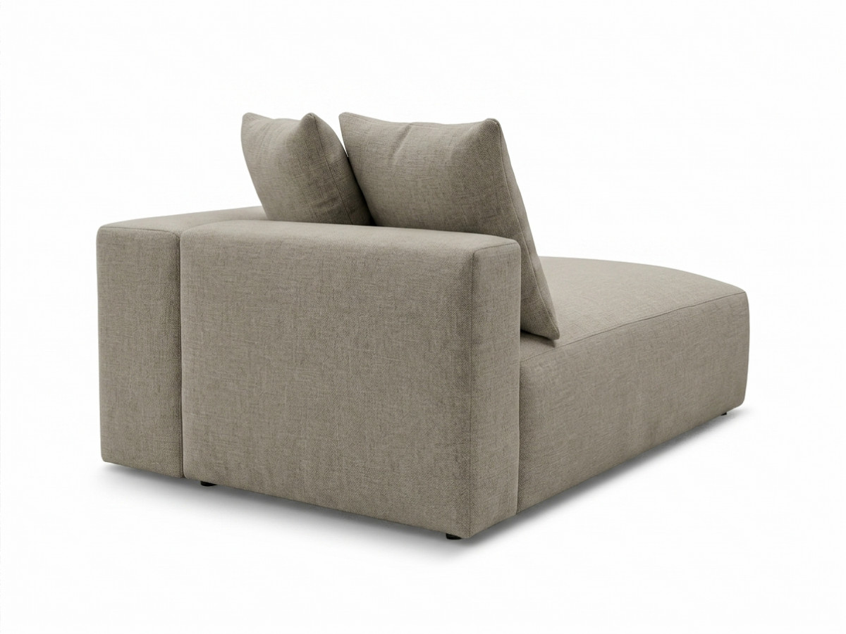 Bobochic Voltaire Méridienne-Modul Melange-Stoff Beige Ecke rechts