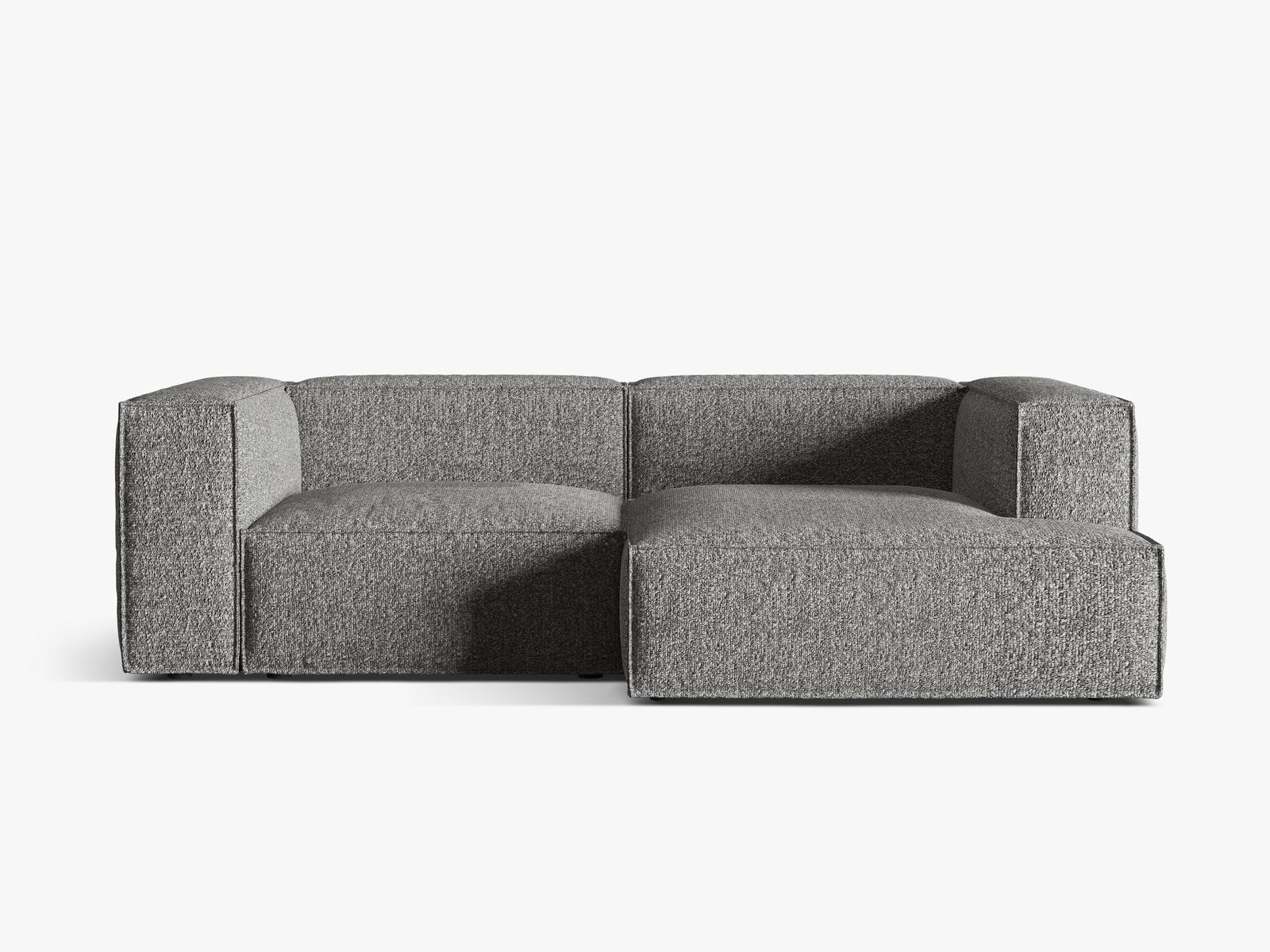 Micadoni Ecksofa Nuria 3-Sitzer Rechts Boucle Graphit