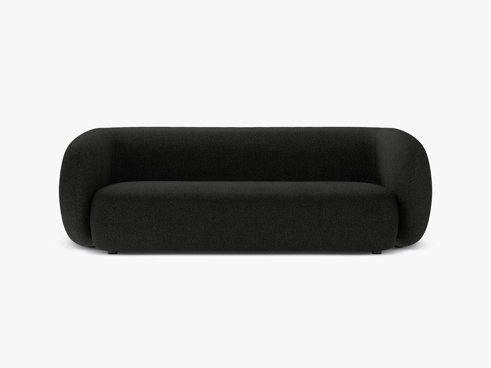 Micadoni Sofa Kate 3-Sitzer Boucle Schwarz