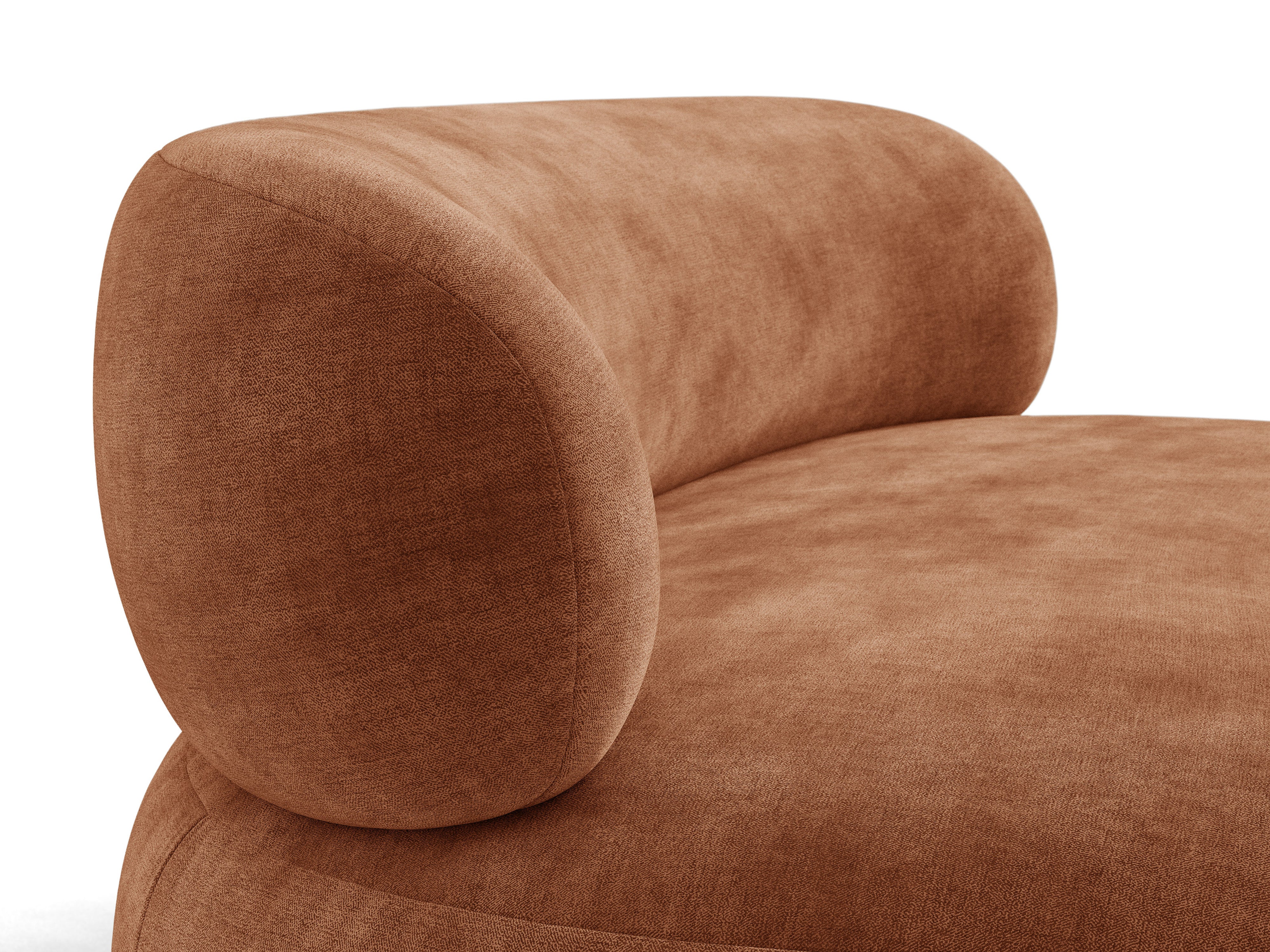 Micadoni Aura Sofa 3-Sitzer Chenille Golden Terrakotta