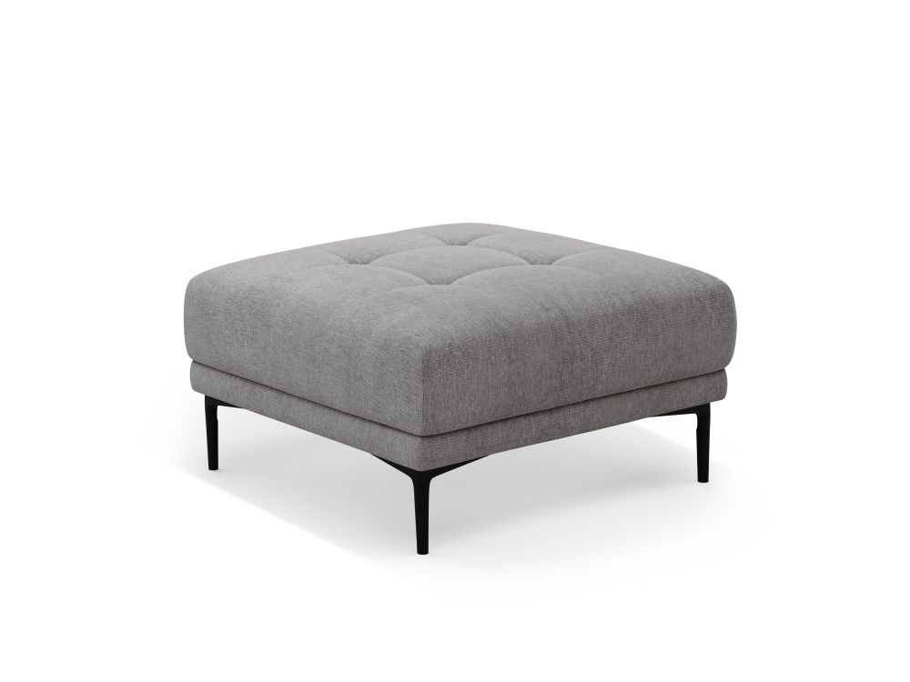 Cosmopolitan Design Pouf Lazio Strukturierter Stoff Sorella Grau
