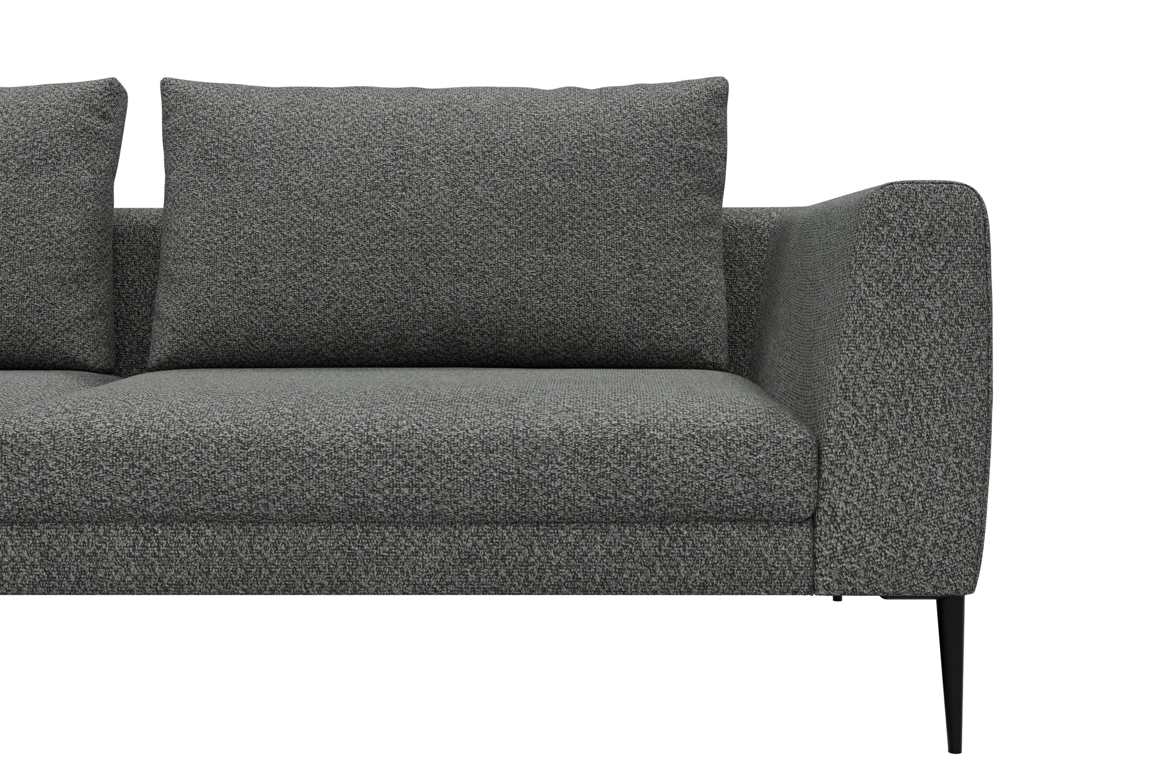 Ecksofa Paul Relax-Ecke links mit 3-Sitzer Boucle Vanora 868-Warm-Grey
