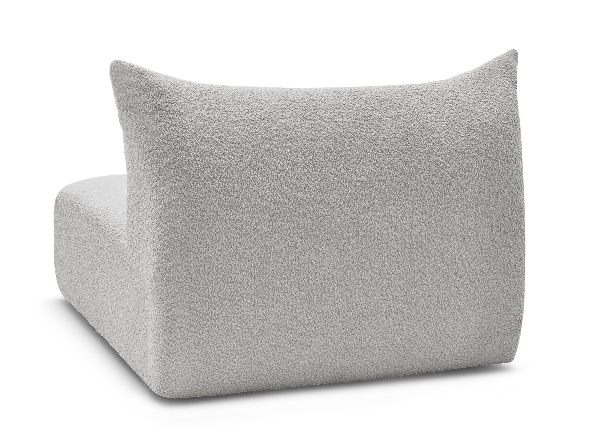 Bobochic Azra Sofamodul 2-Sitzer 120 × 112 cm Bouclé-Stoff Hellgrau