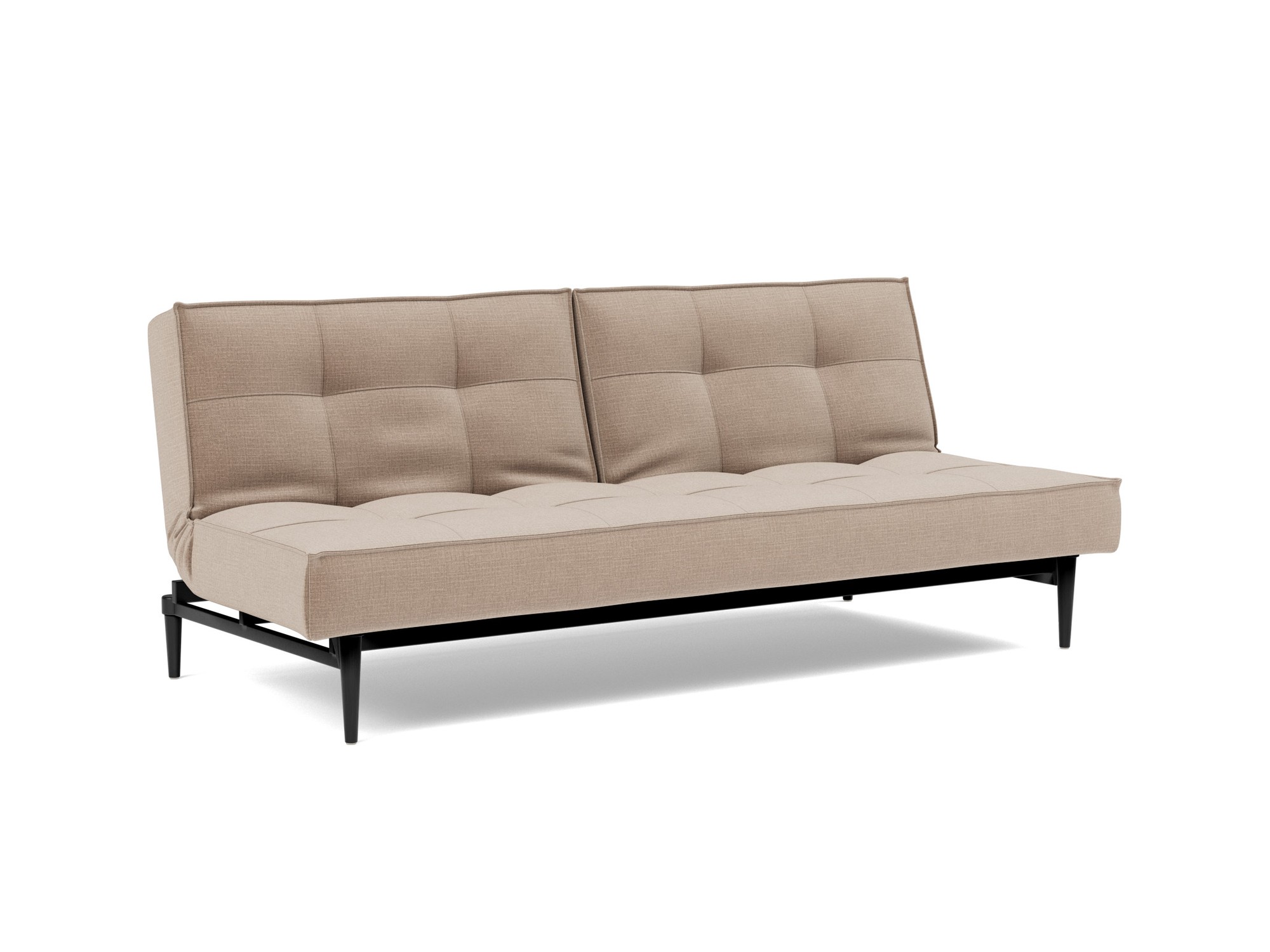 Schlafsofa Splitback Chenille Esina 417-Mocha Beine Styletto Eiche schwarz