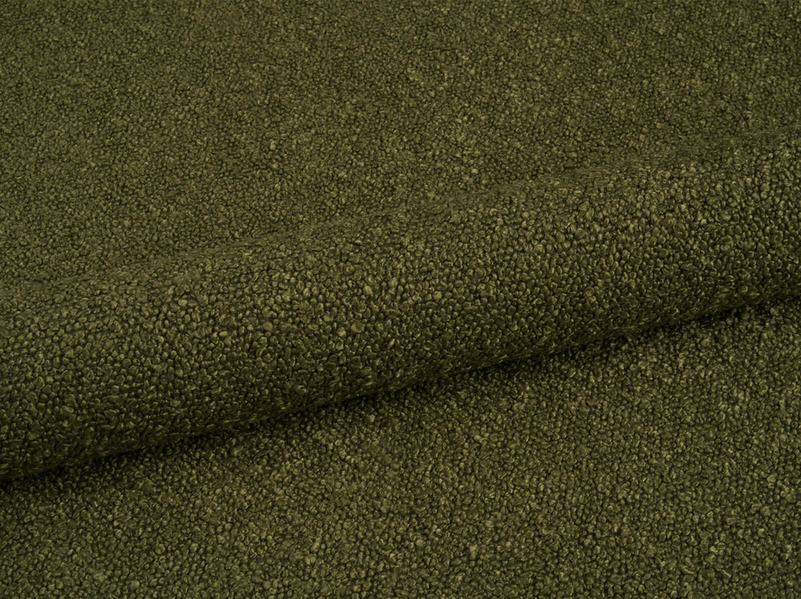 Micadoni Sessel Jodie 1-Sitzer Boucle Baloo Dunkel-Olivgrün