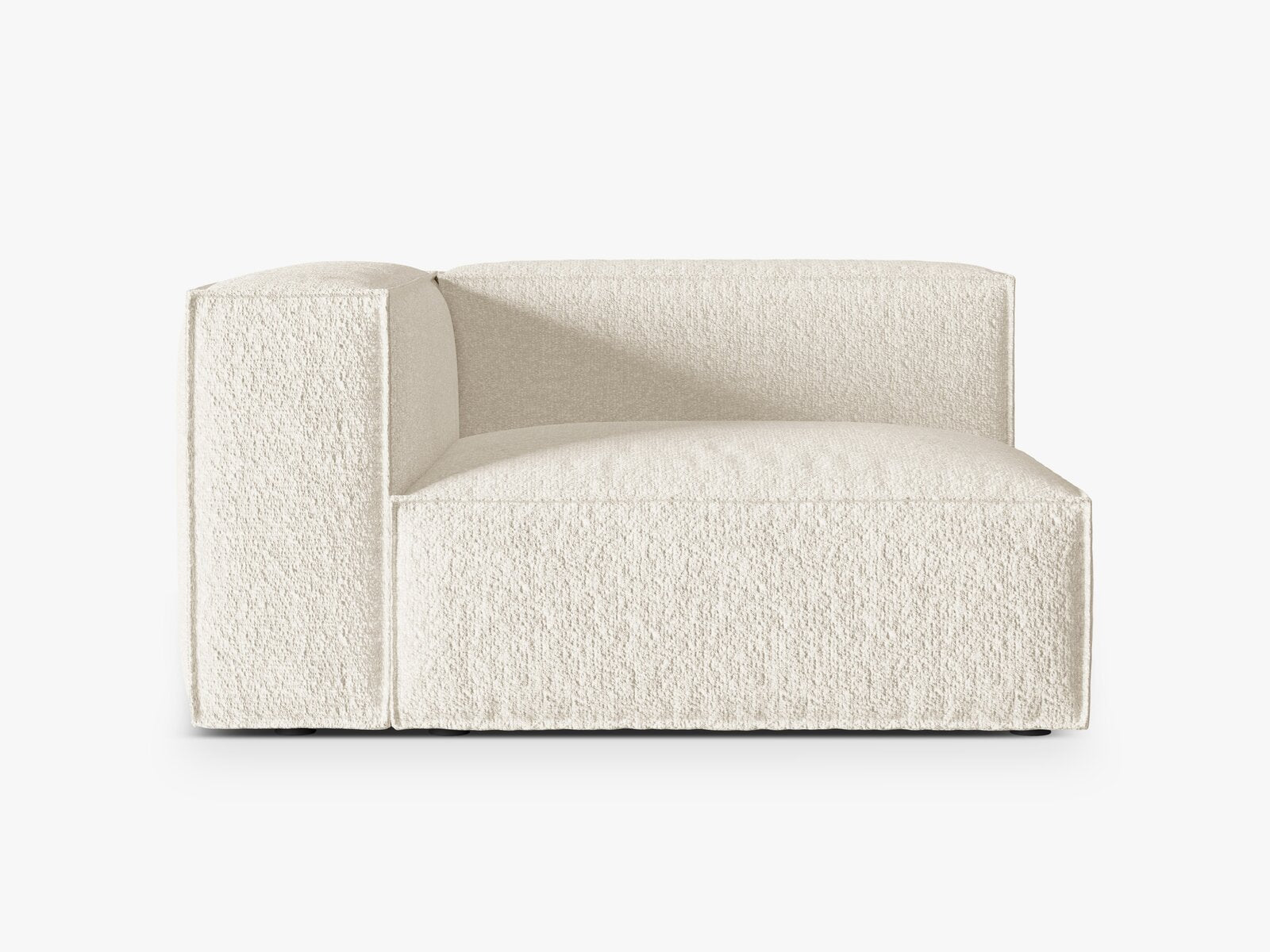 Micadoni Eckmodul Nuria 2-Sitzer Links Boucle Elfenbein