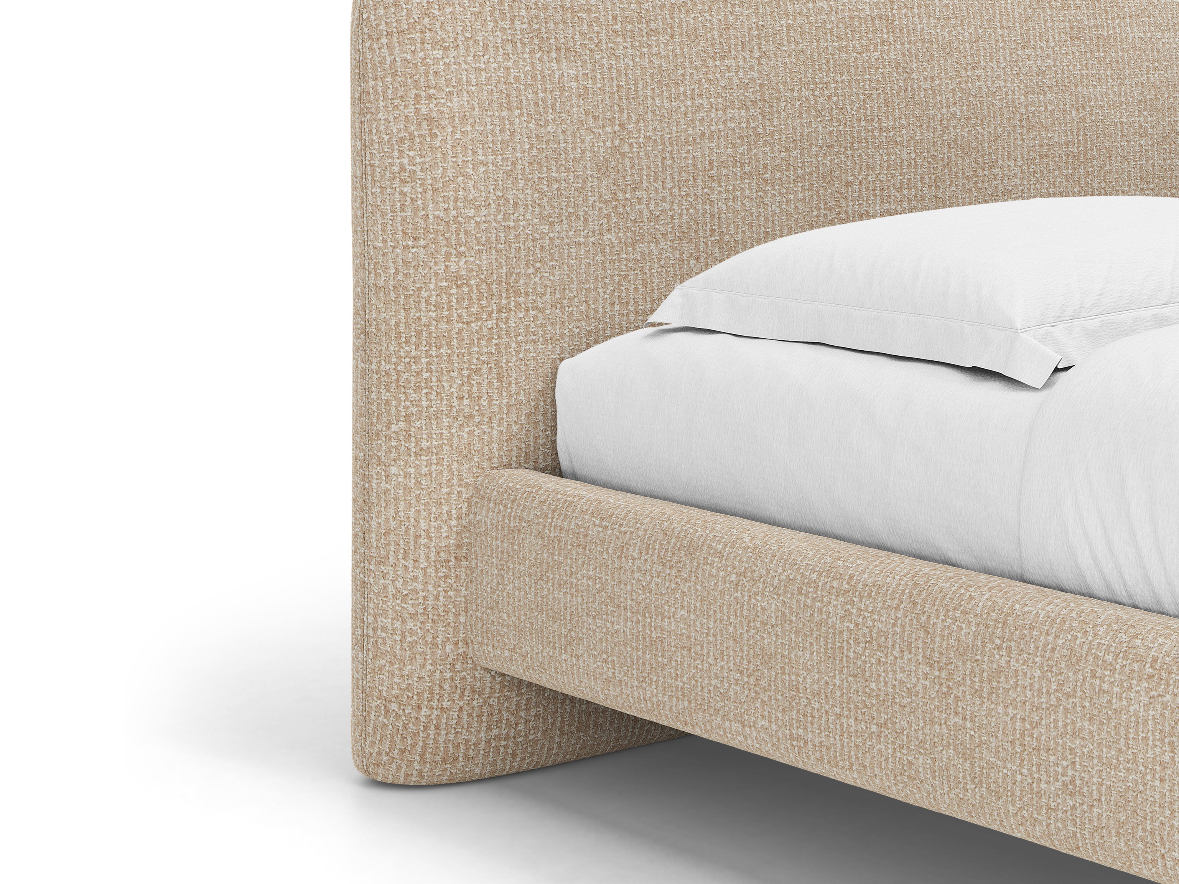 Micadoni Vera Bett mit Kopfteil Chenille Silencio Sand 180x200