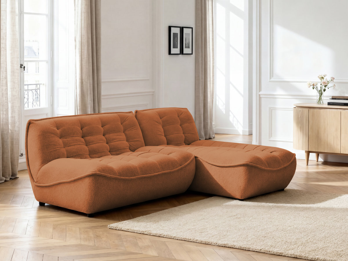Bobochic Serena Ecksofa Melange-Stoff Orange