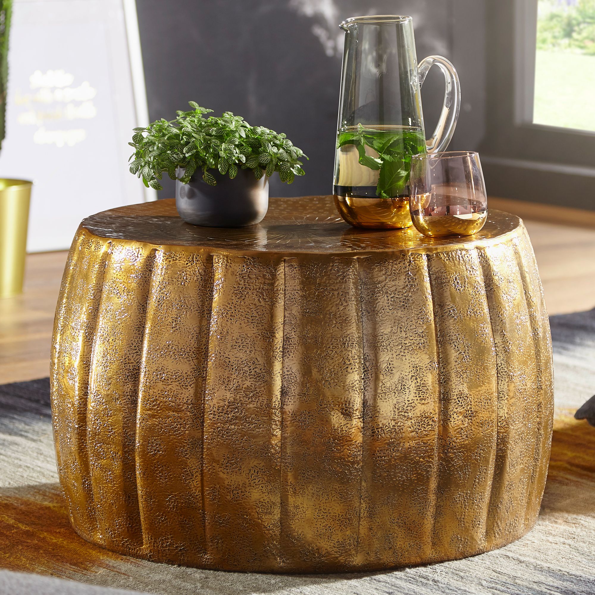 Couchtisch Ansager Aluminium Gold Ø 60 cm