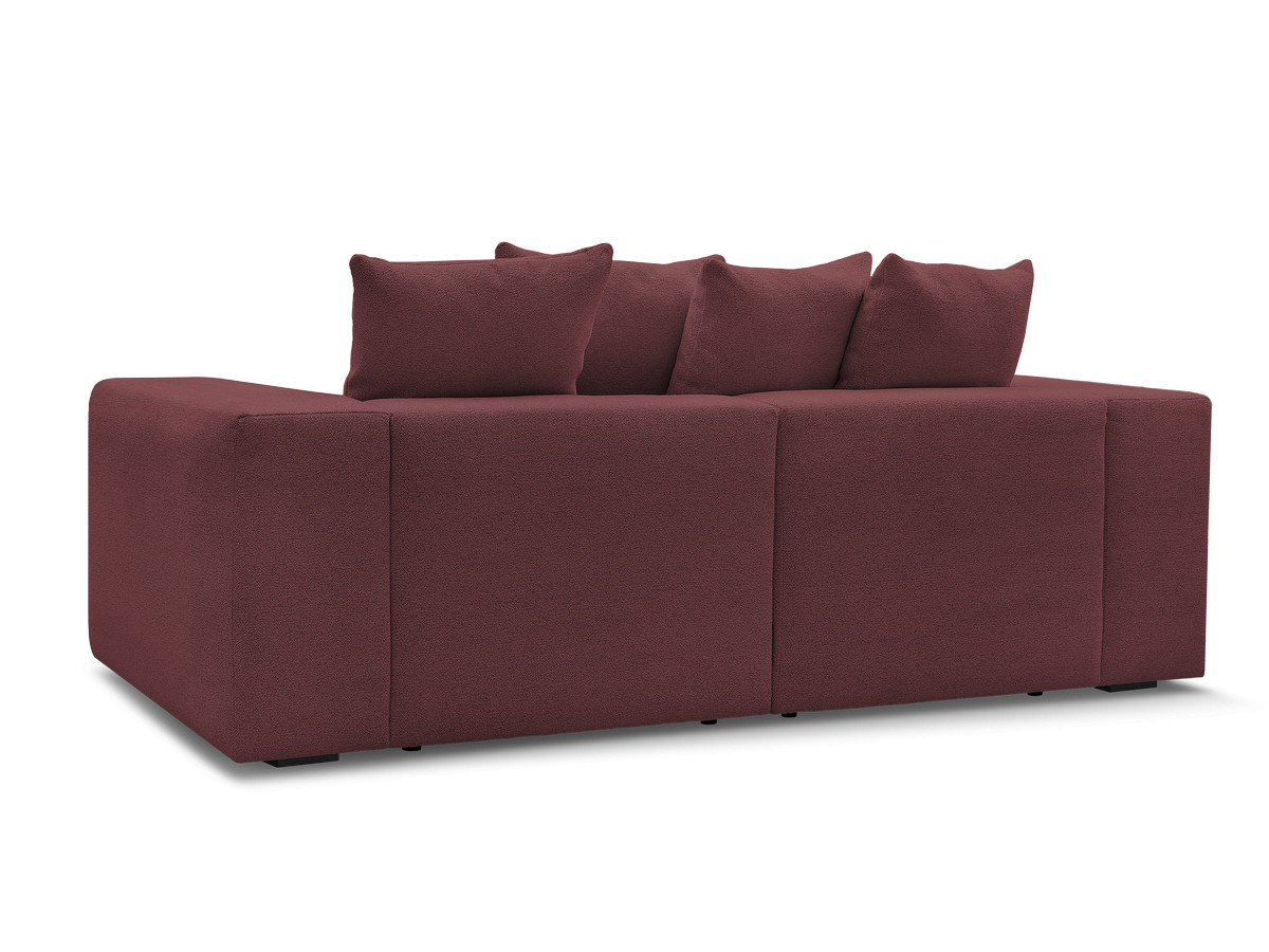 Bobochic Voltaire Sofa 3-Sitzer 248 × 100 cm Melange-Stoff Rot