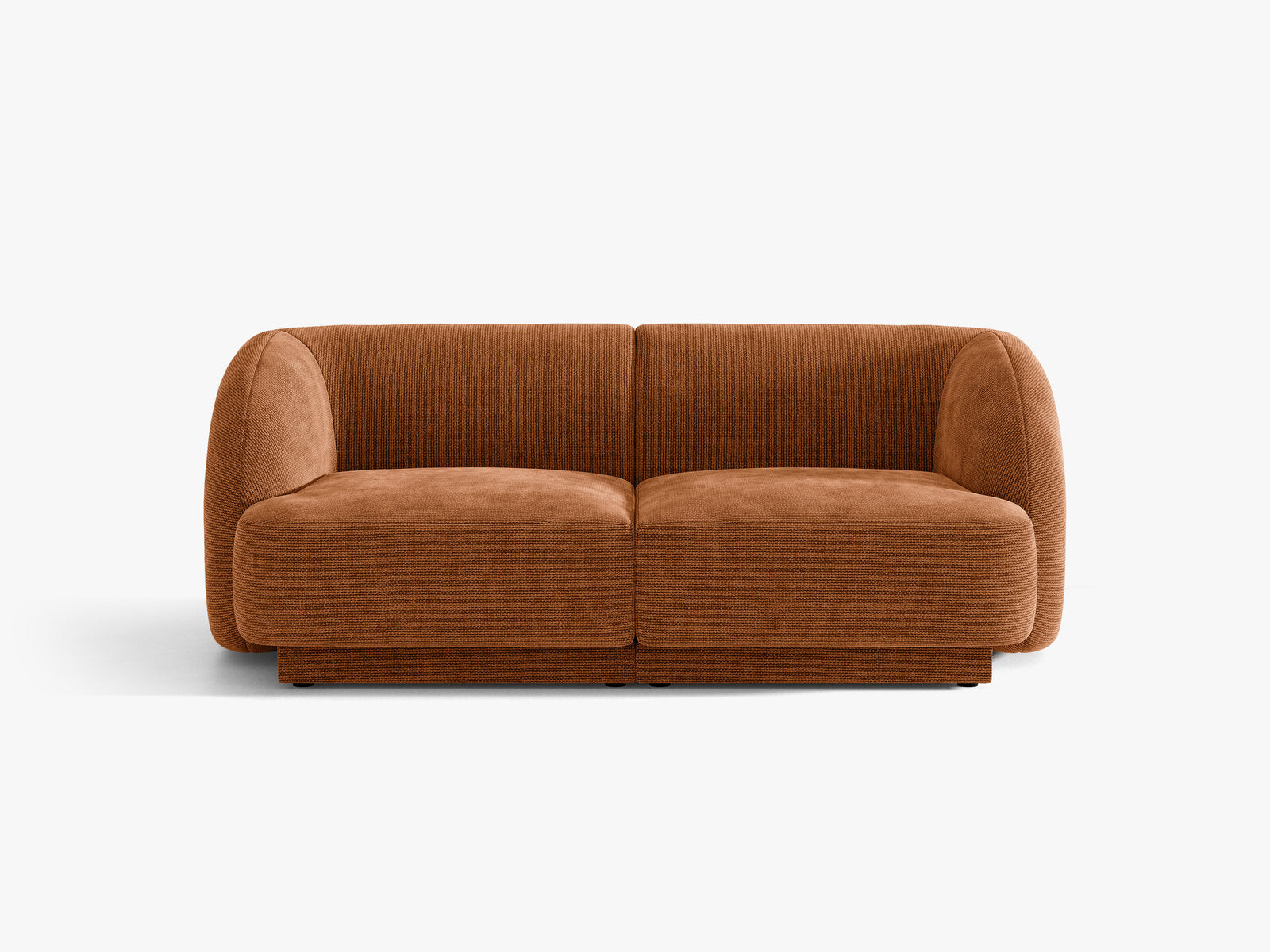 Micadoni Sofa Miley 2-Sitzer Chenille Eden Ziegel
