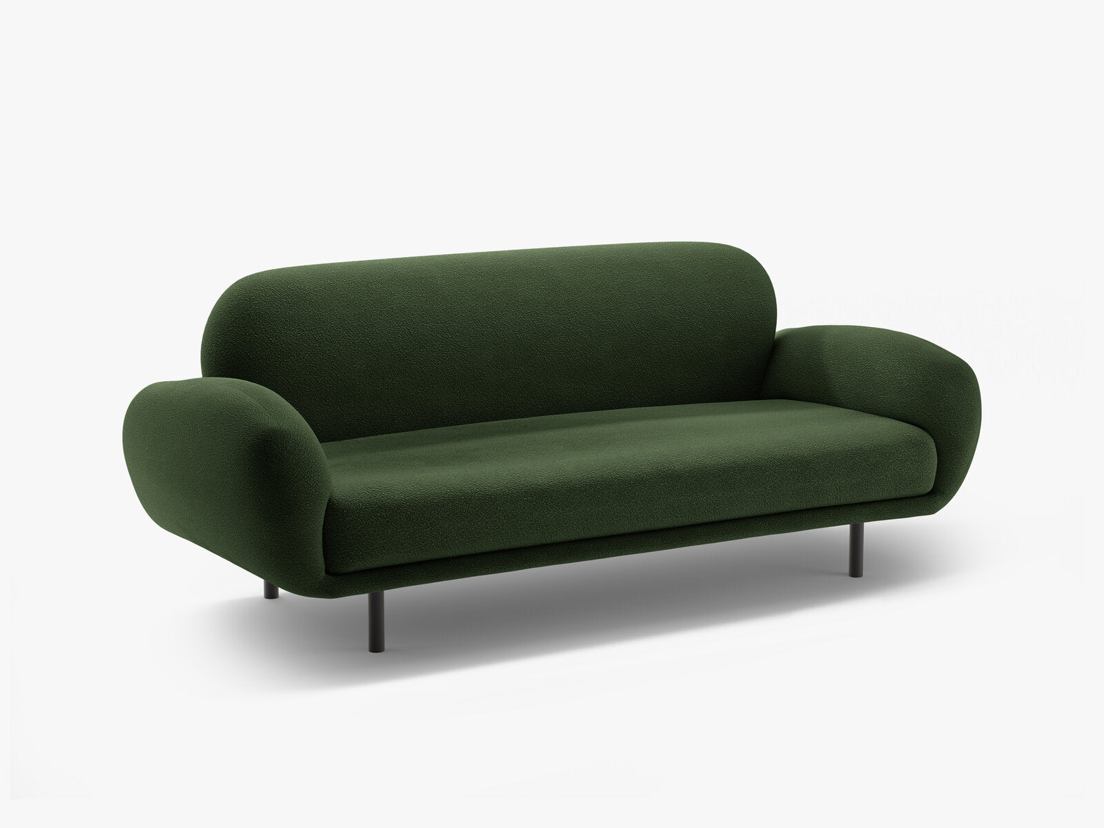 Micadoni Sofa Poppy 2-Sitzer große Version Boucle Baloo Grün