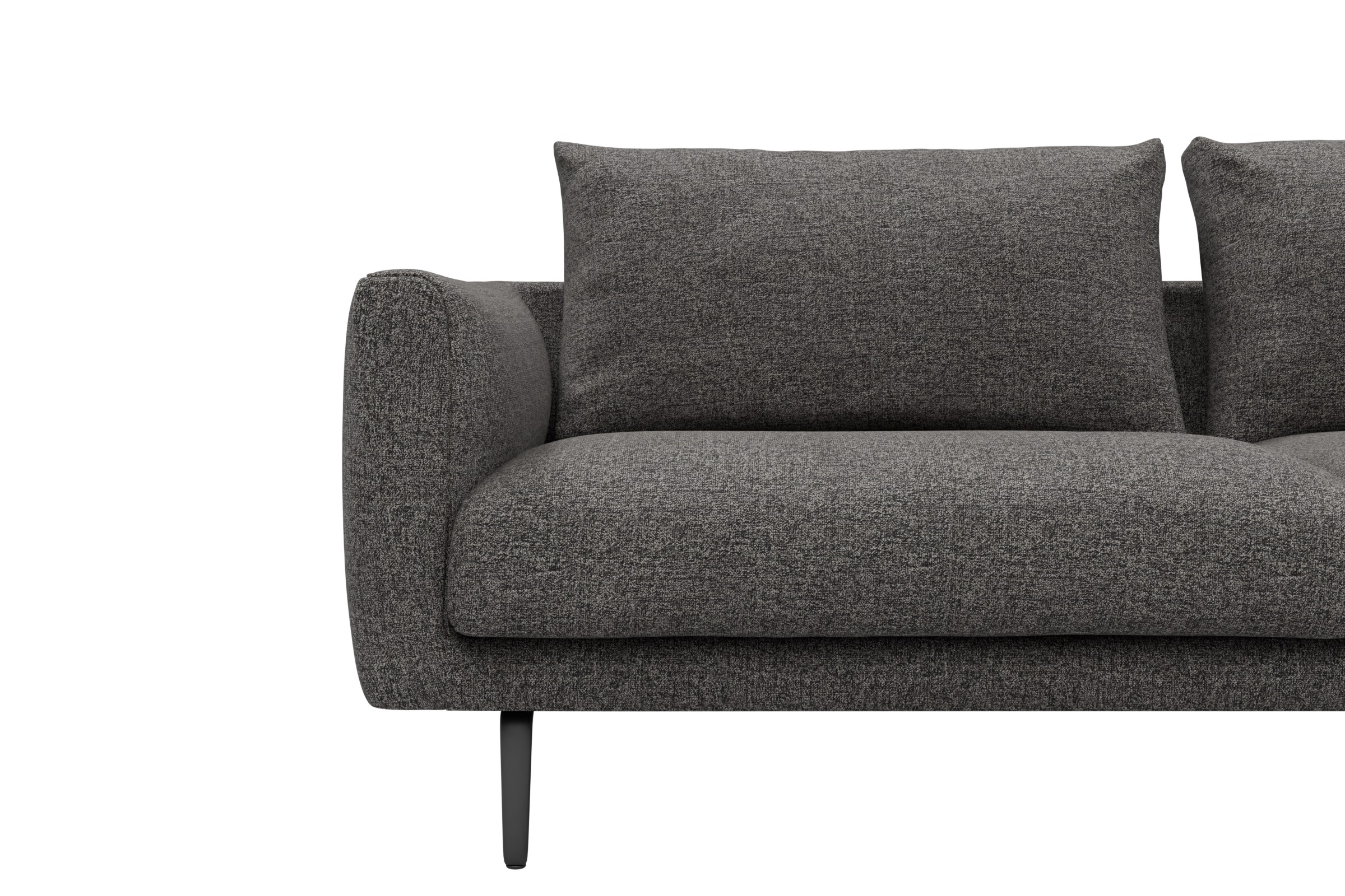 Ecksofa Karl Chaiselongue rechts mit 2,5-Sitzer Carreno-Salt-and-Pepper