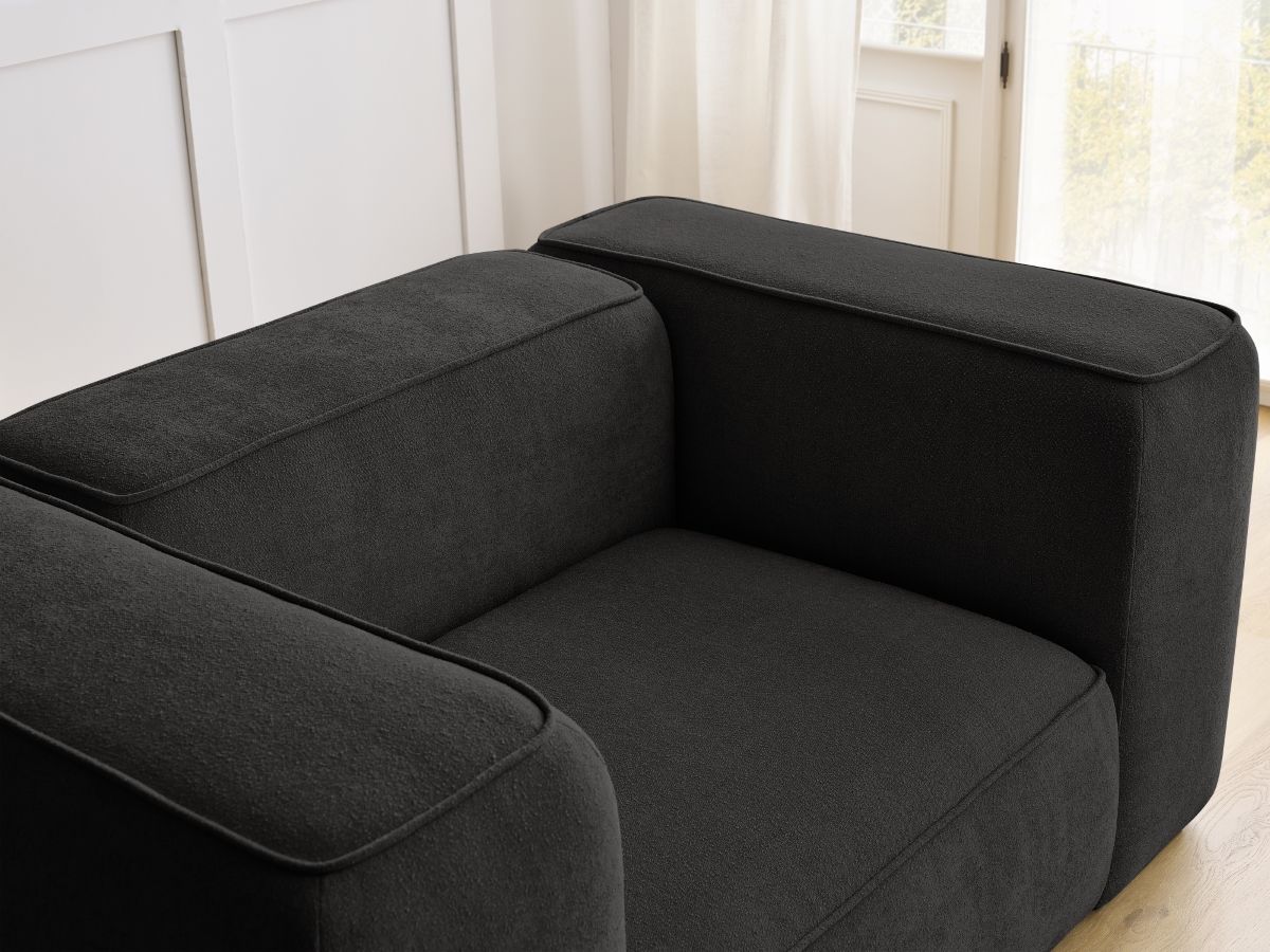 Bobochic Zephyr Sessel Strukturstoff Schwarz
