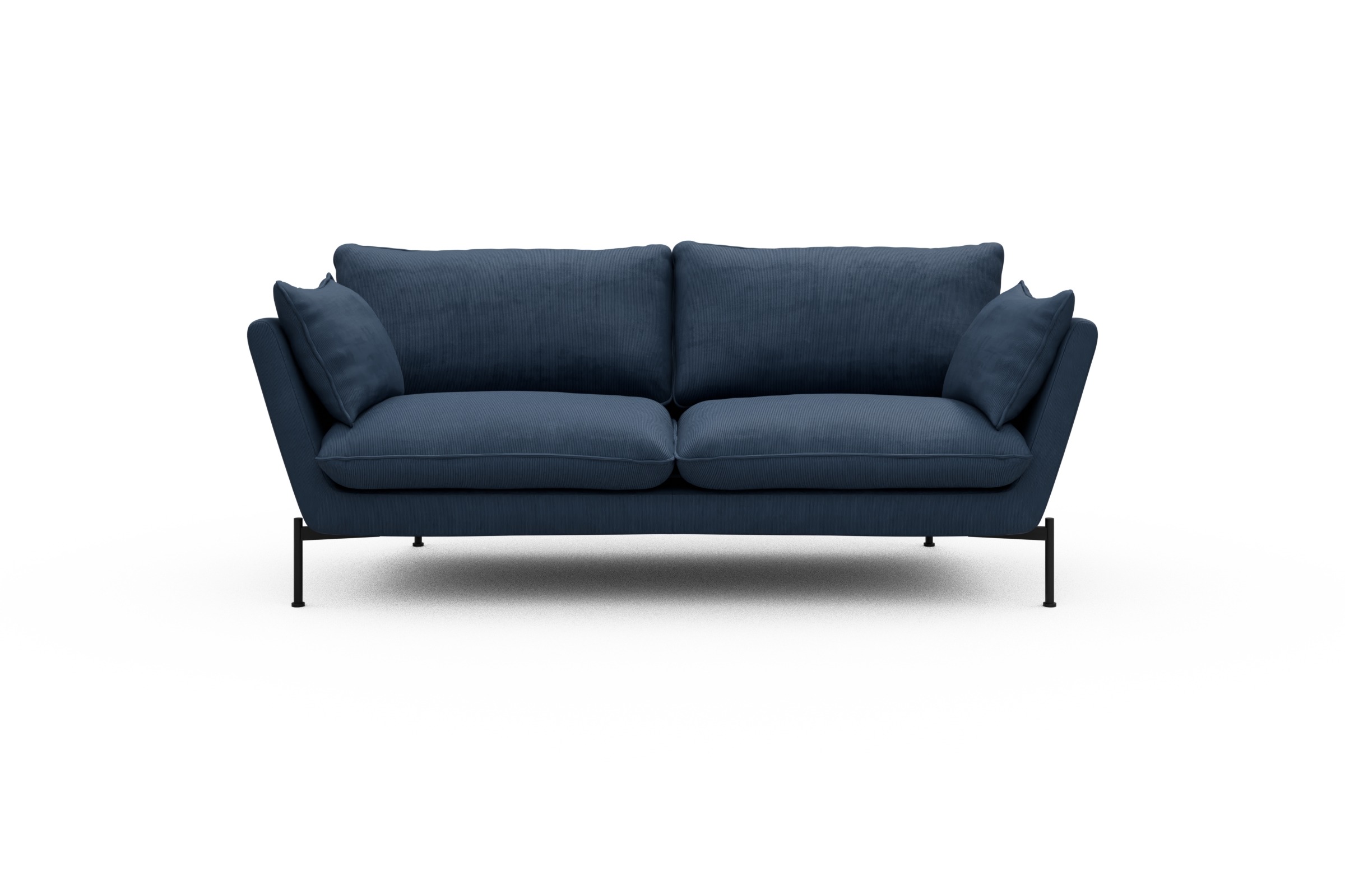 Skandi Home Sofa Anton 2-Sitzer Cordufine-Royal-Blue moebelfaktor